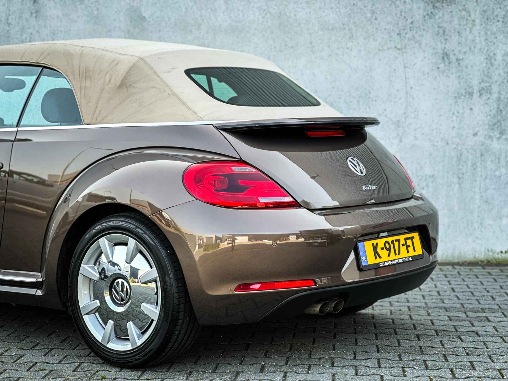 Volkswagen Beetle Cabriolet 1.4 TSI Exclusive | Clima | Leder | Cruise | LED | Navi | Stoelverw. | Windscherm | Uniek! | - 8/49