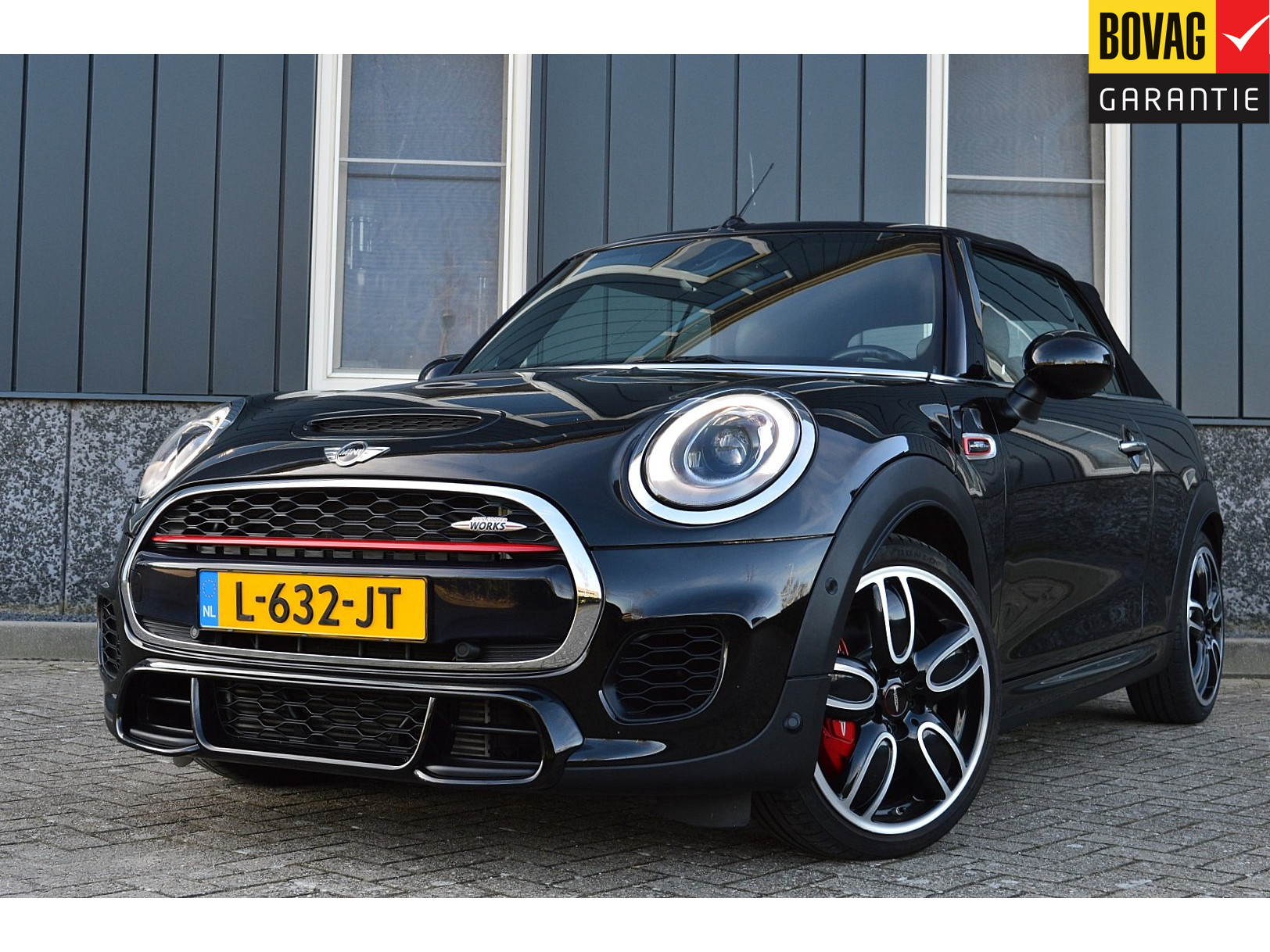 MINI Cabrio 2.0 John Cooper Works Chili Rijklaarprijs-Garantie Leder Sport Interieur Led Navigatie Camera