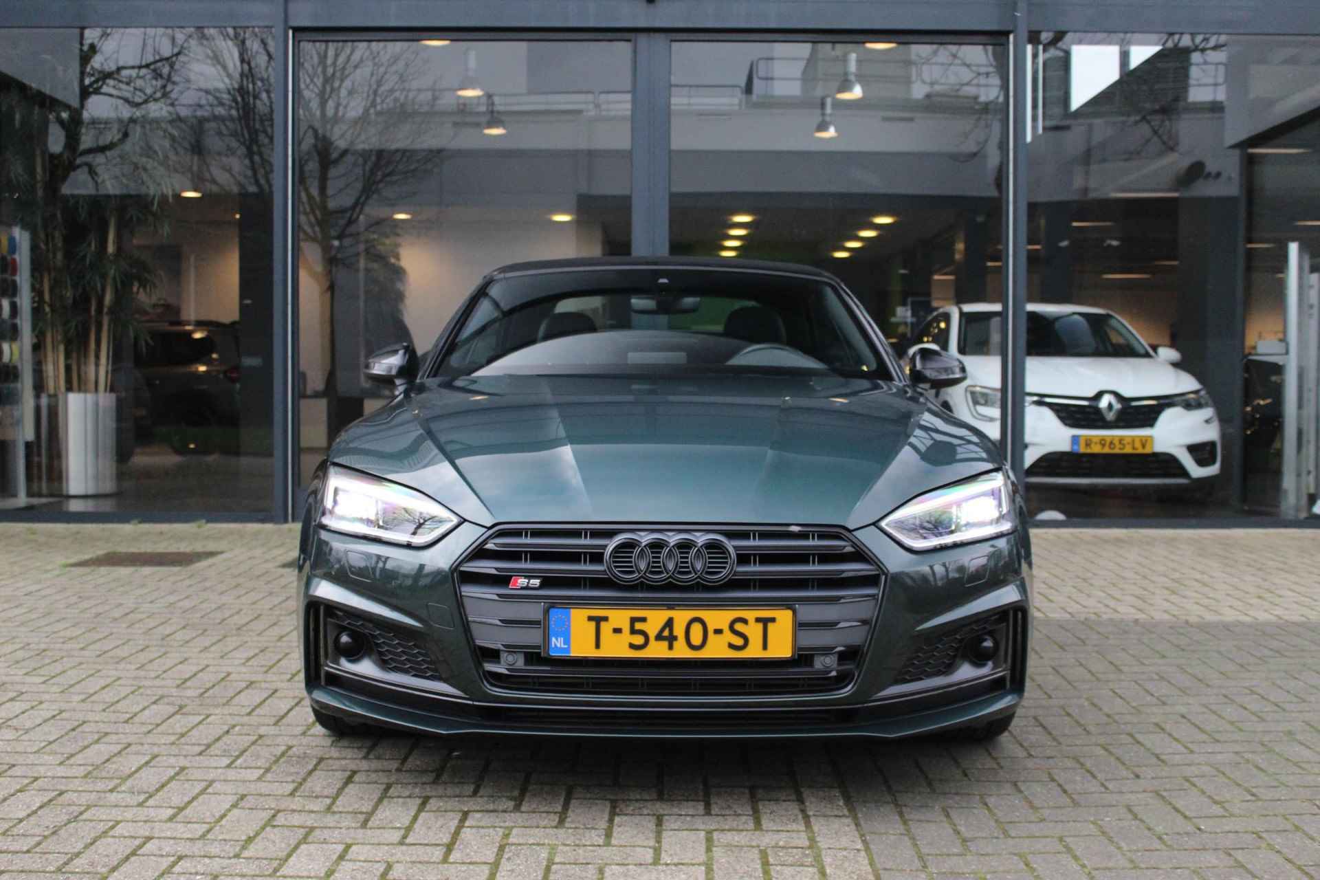 Audi S5 Cabriolet S5 3.0 Quattro AUTOMAAT 350PK / ADAP. CRUISE / CARPLAY / MMI NAVI / CLIMATE / PDC / LED / STOELVERW. / GOTLANDGRUN MET. / 19'' LMV - 10/55