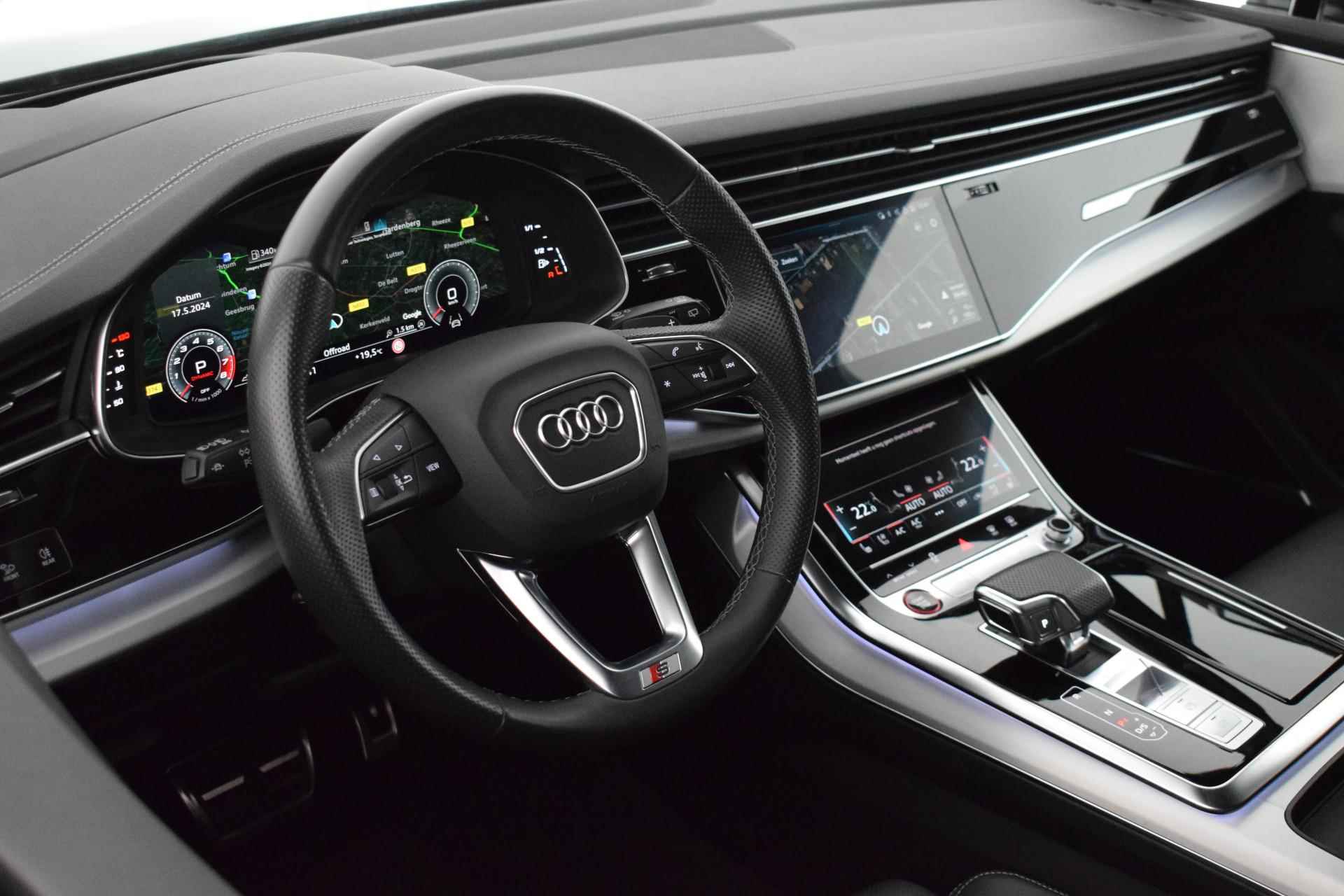 Audi SQ7 4.0 TFSI 507pk quattro 7Pers. Trekhaak Laser Led B&O Keyless Virtual Cockpit Head-Up Panoramadak Luchtvering Navigatie - 3/70