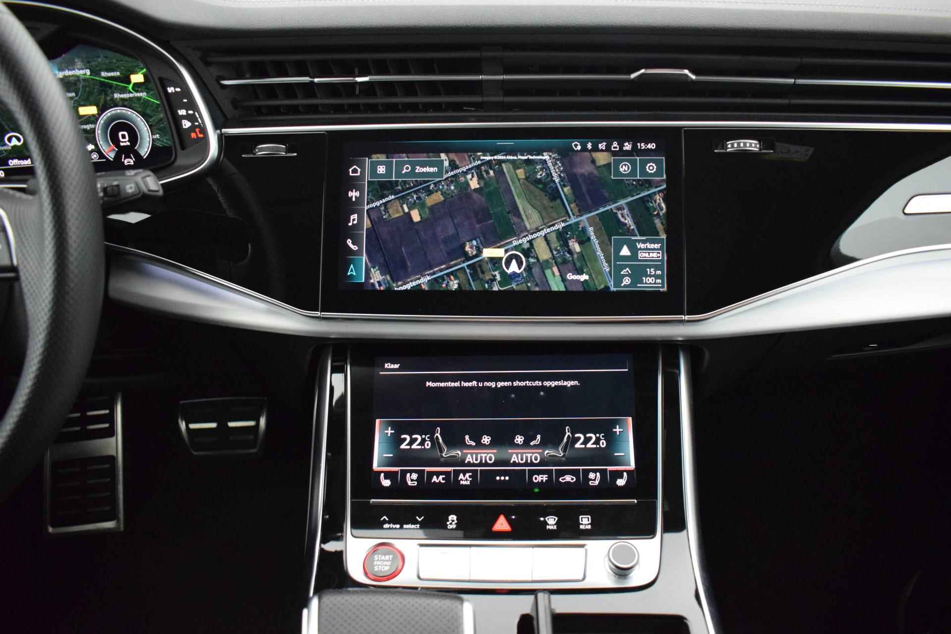 Audi SQ7 4.0 TFSI 507pk quattro 7Pers. Trekhaak Laser Led B&O Keyless Virtual Cockpit Head-Up Panoramadak Luchtvering Navigatie - 17/70