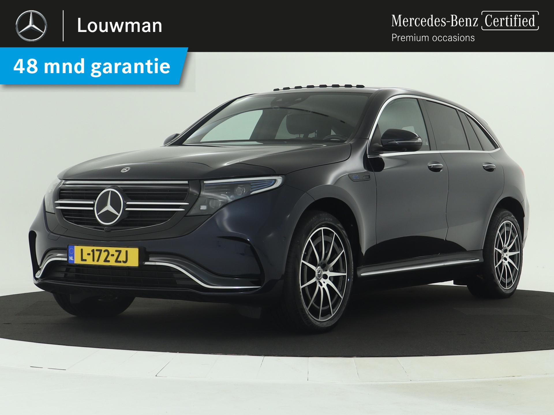 Mercedes-Benz EQC 400 4MATIC Business Solution AMG 80 kWh | Trekhaak | Rijassistentie Pack | Schuifdak | Burmester Audio | 360 gr Camera | Augmented reality | Inclusief 48 maanden Mercedes-Benz Certified garantie voor Europa.