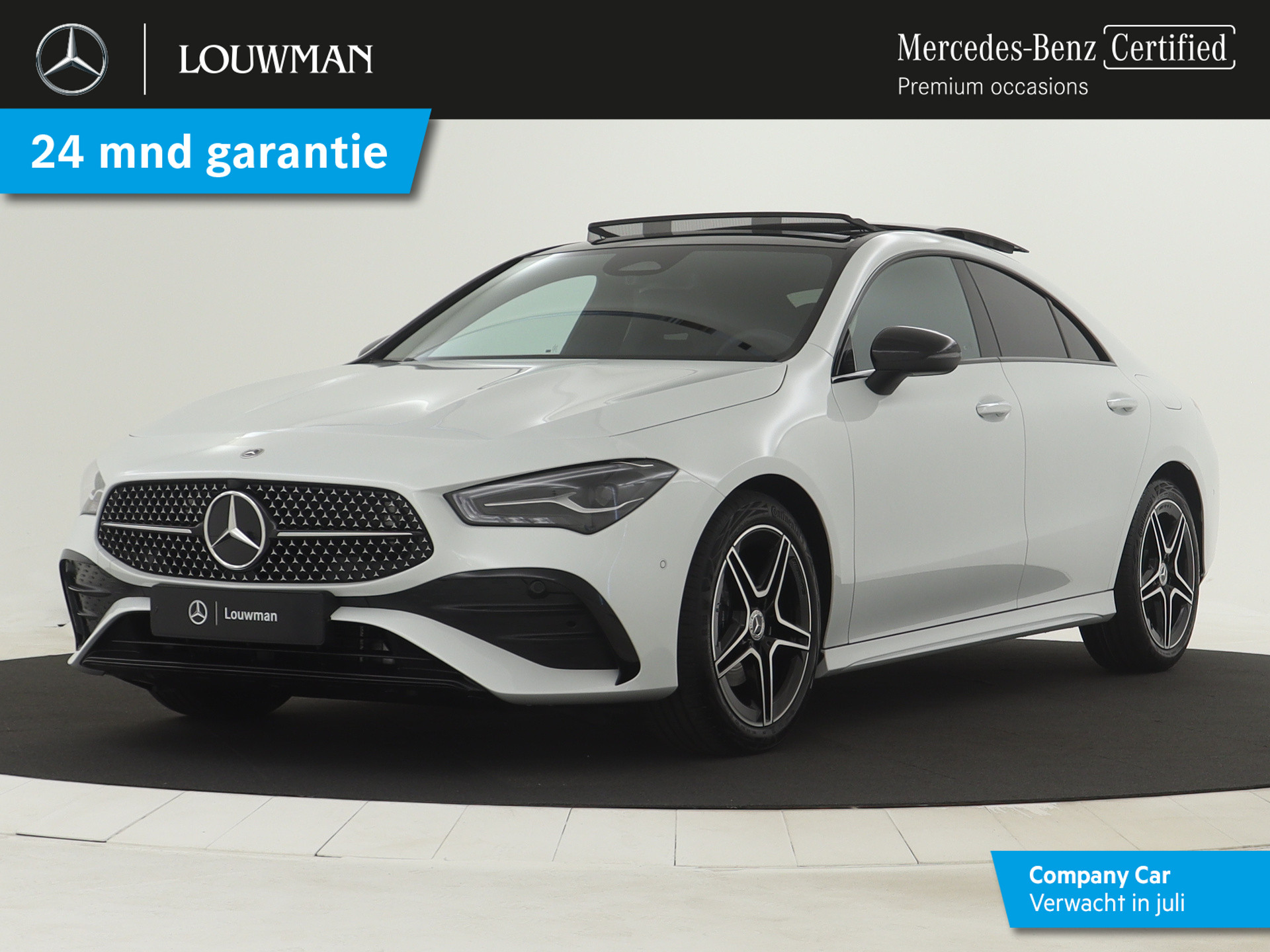 Mercedes-Benz CLA-Klasse 180 AMG Line | Panoramaschuifdak | Nightpakket | Premium Pakket | USB pakket plus | Dodehoekassistent | Sfeerverlichting | KEYLESS GO-comfortpakket | Parkeerpakket met achteruitrijcamera |