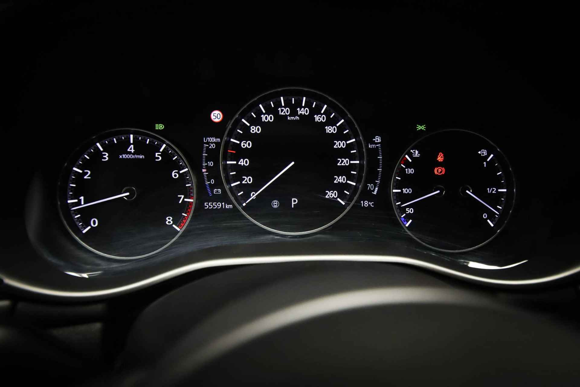 Mazda 3 2.0 e-SkyActiv-X M Hybrid 180 Luxury | LED | HEAD UP | LEDER | STUUR VERW. | ACC | DAB | APPLE | CAMERA | 18" - 33/59