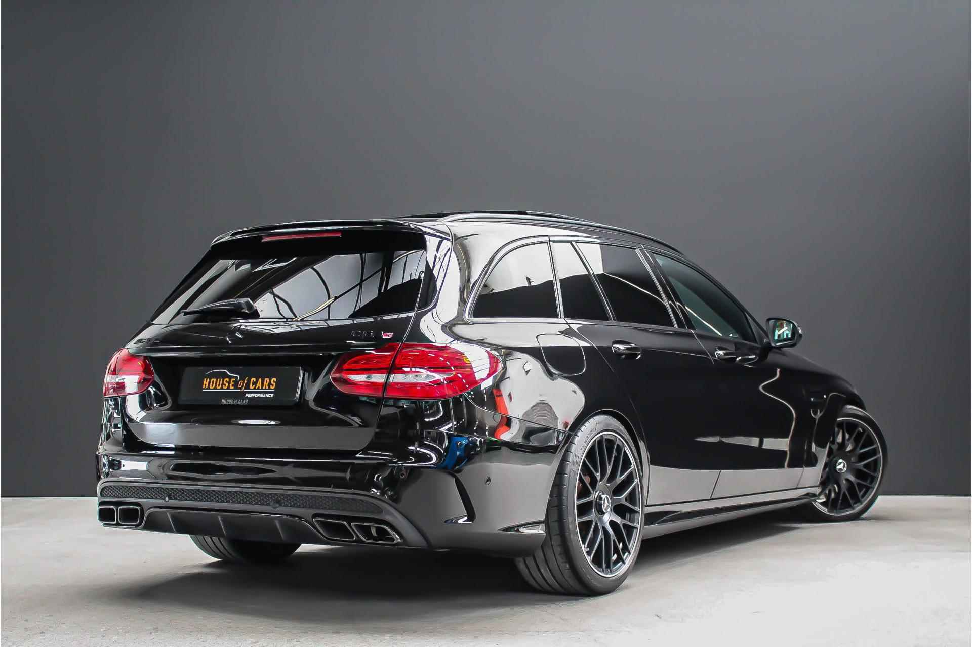 Mercedes-Benz C-Klasse Estate AMG C63S 510pk |schaalstoelen|panoramadak|Burmester|HUD|360 camera|memory|rijstrook|blindspot|multispaak| - 2/37