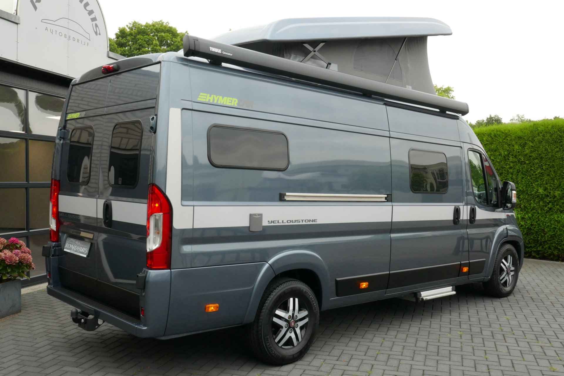 Hymer Yellowstone 640 Hymercar Hefdak 150 pk AUTOMAAT Euro6 Fiat Ducato **Lengtebedden/Hefdak met 2 slaapplaatsen/Trekhaak/NL Camper/S - 2/76