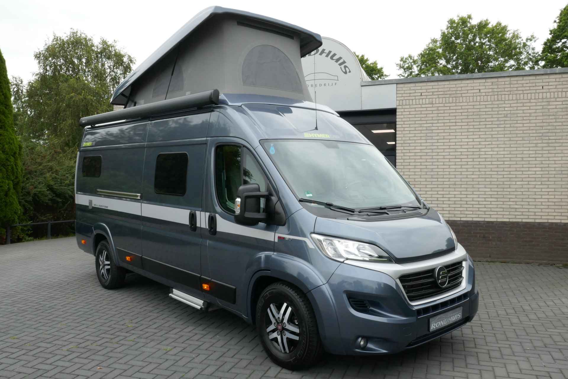 Hymer Yellowstone 640 Hymercar Hefdak 150 pk AUTOMAAT Euro6 Fiat Ducato **Lengtebedden/Hefdak met 2 slaapplaatsen/Trekhaak/NL Camper/S - 4/76