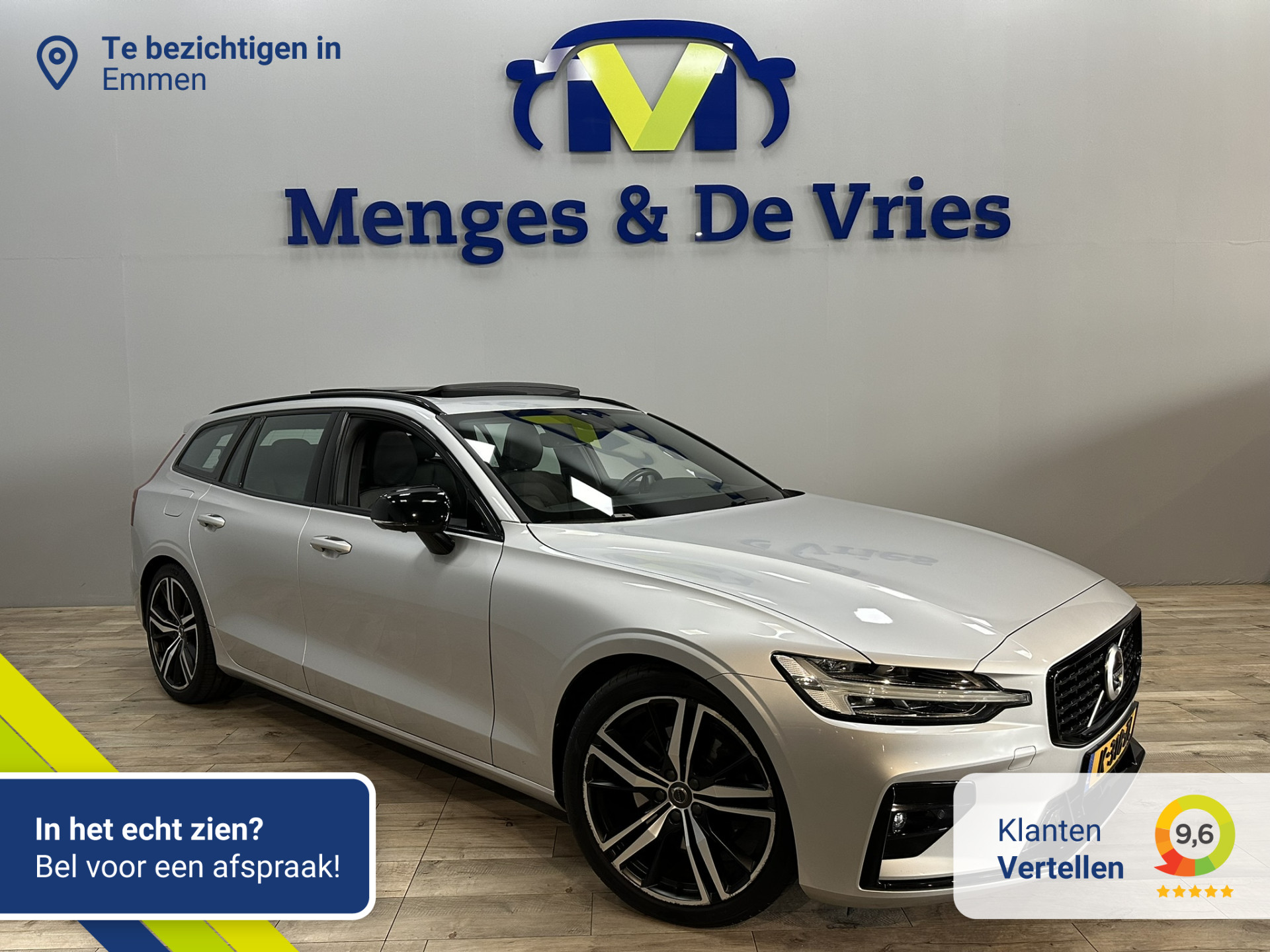 Volvo V60 2.0 B3 R-Design Airco ECC | LED | Panorama | 360 Camera | Harman Kardon | Trekhaak | Adaptive Cruise | Apple Carplay | Stoelverwarming | Isofix | NAP |