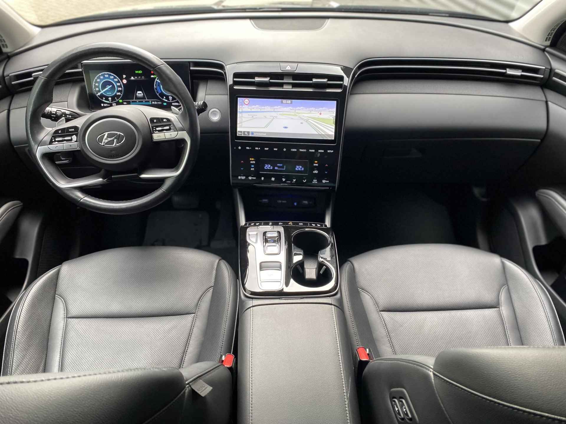 Hyundai Tucson 1.6 T-GDI HEV Premium Sky || Panoramische schuif-kanteldak| Lederen bekleding | Navigatie & Camera |Blind-spot View Monitor || - 9/38
