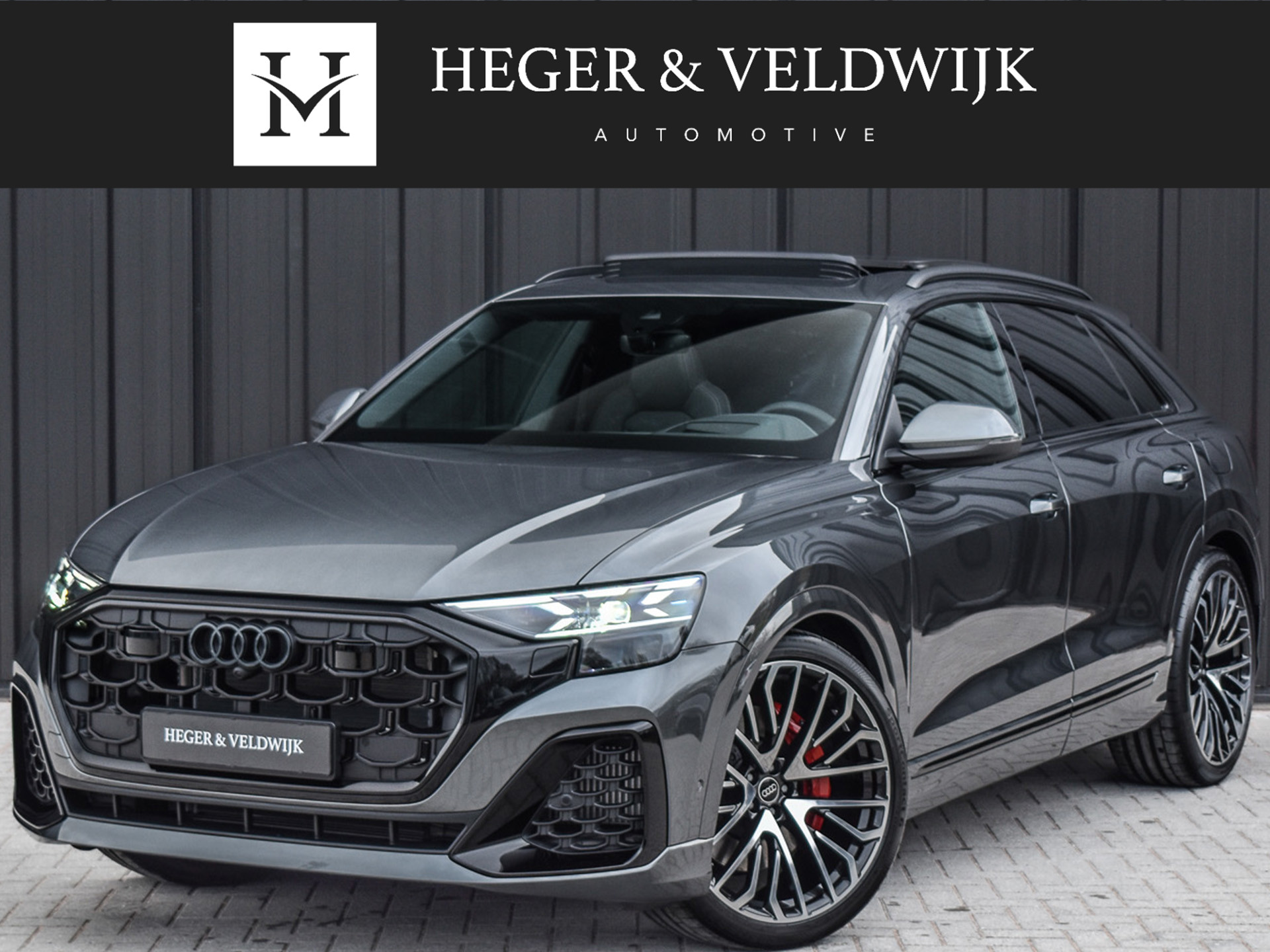 Audi Q8 55TFSI e QUATTRO PRO LINE S COMPETITION | S-SEATS | PANORAMADAK | 4 WIEL BESTURING | B&O SOUND | HEAD-UP | LUCHTVERING | DAB+ |