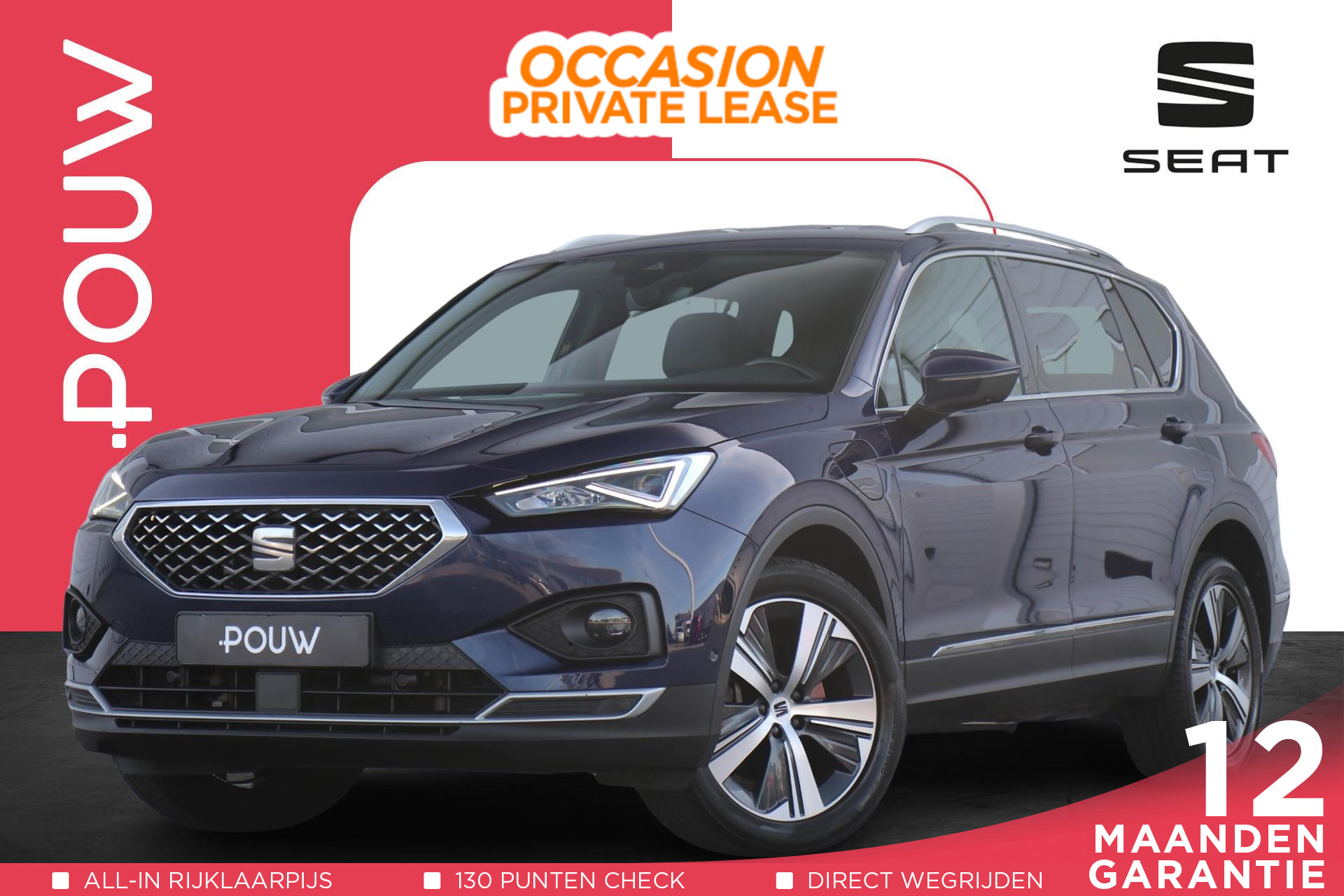 SEAT Tarraco 1.4 e-Hybrid 245pk DSG PHEV Xcellence | Aviloo SoH 93 | Navigatie | Achteruitrijcamera | Elektrische Achterklep