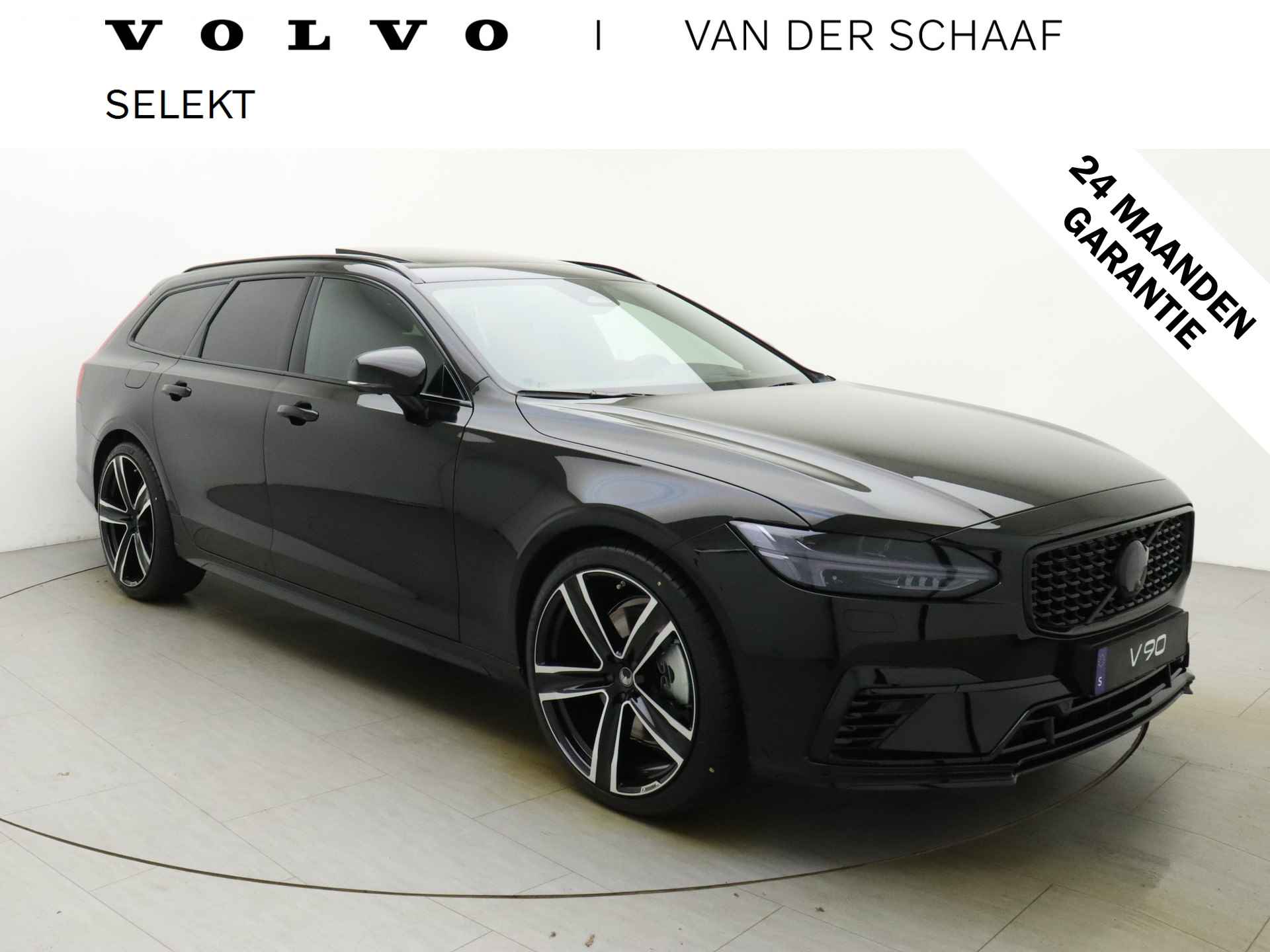 Volvo V90 T8 Recharge AWD Ultimate Dark / 21'' Heico velgen / Heico Uitlaten / B&W Audio / Luchtvering / Polestar / Styling kit / Black pack / Heico Pedaalset / 360 Camera / - 1/47