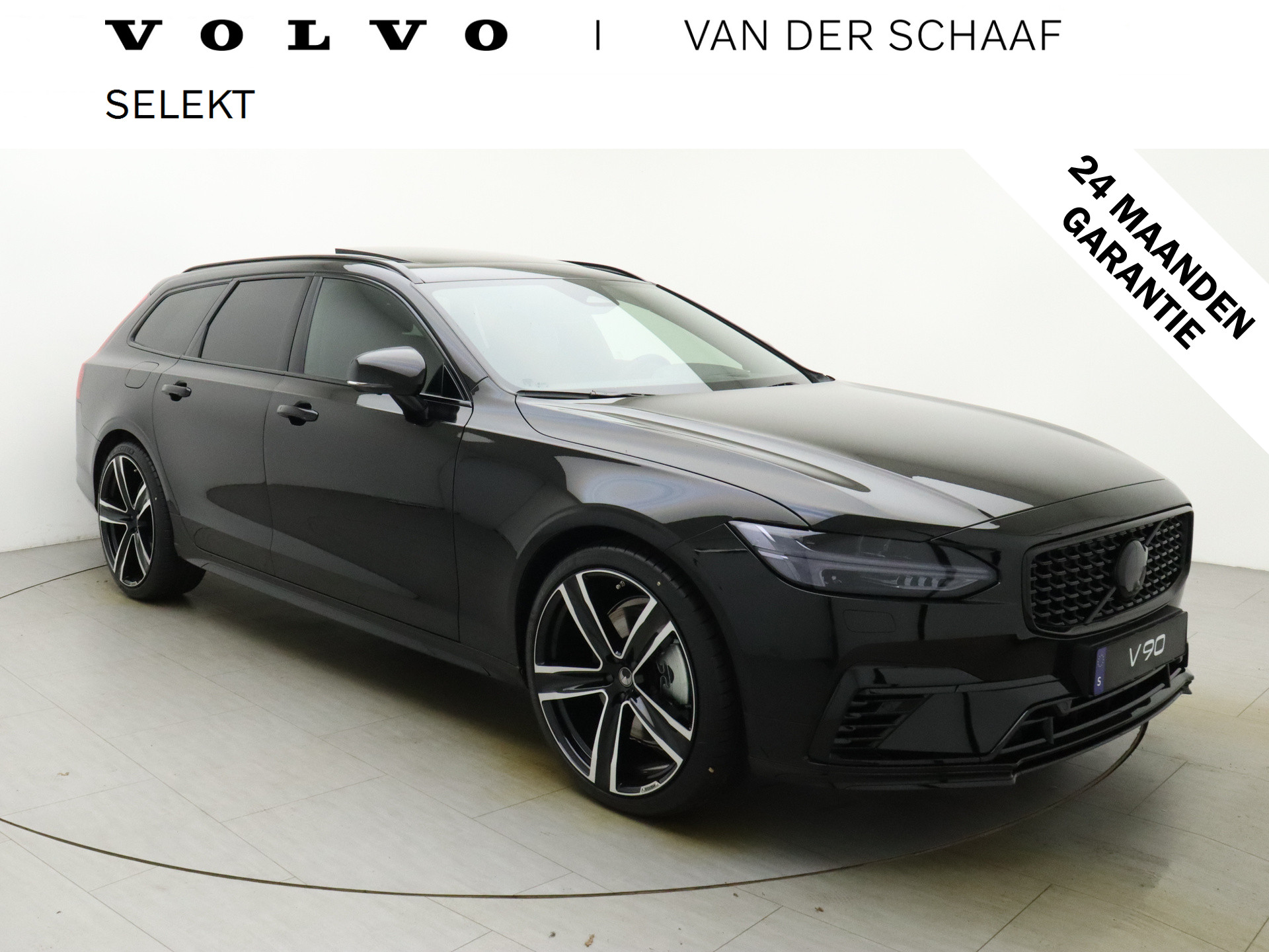 Volvo V90 T8 Recharge AWD Ultimate Dark / 21'' Heico velgen / Heico Uitlaten / B&W Audio / Luchtvering / Polestar / Styling kit / Black pack / Heico Pedaalset / 360 Camera / bij viaBOVAG.nl