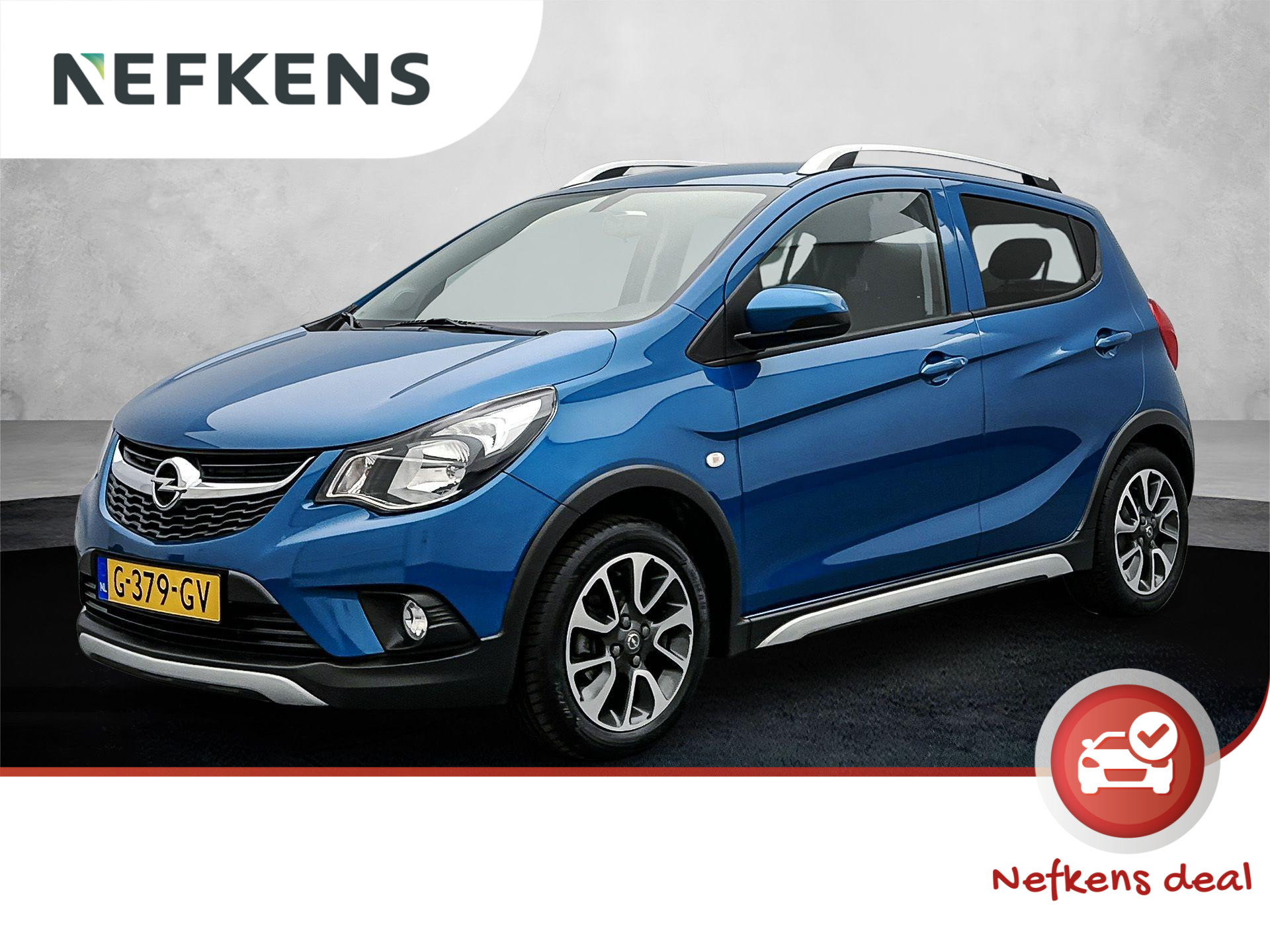 Opel KARL Rocks Online Edition 75 pk | Navigatie via Apple Carplay/Android Auto | Parkeersensoren Achter | Airco | Cruise Control | DAB Ontvanger | LED Dagrijverlichting | Start/Stop Systeem | Dakrails | 15" Lichtmetalen Velgen |