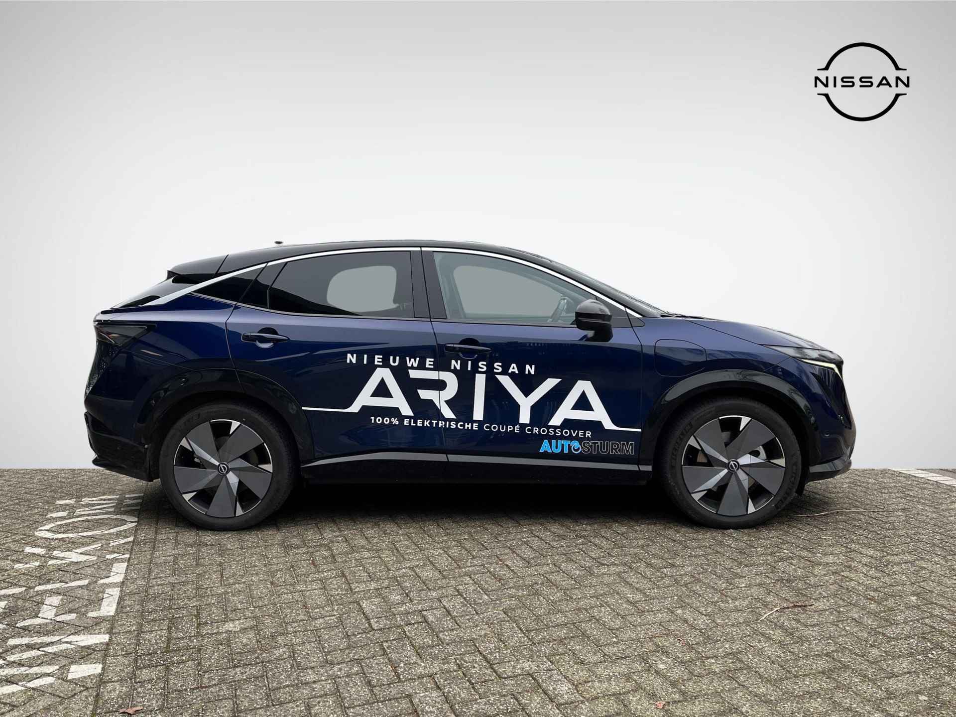 Nissan Ariya Evolve 91 kWh | Panoramadak | Nappa Leder | 20'' Aerocover Velgen | Head-Up Display | BOSE Audio | Geheugenstoelen | Rijklaarprijs! - 3/32