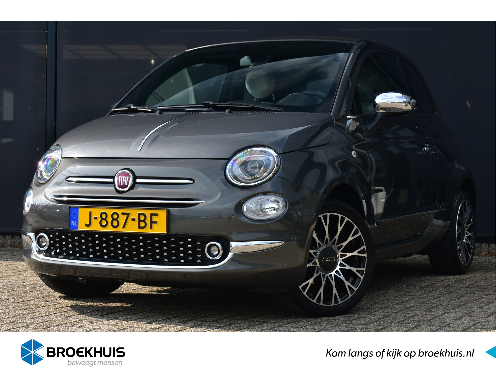 Fiat 500C 1.0 Hybrid Star | Navigatie | Parkeersensoren | Climate Control | 16"LMV | Airco | Half-Leder | Chrome | !!