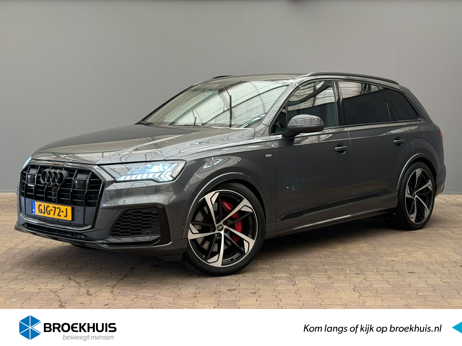 Audi Q7 60 TFSI e quattro 476PK Pro Line S Competition | Stoelventilatie | 22" Lichtmetaal | Luchtvering | E Leder/Alcantara | Virtueel Cockpit | Camera | Trekhaak (3500KG) Wegklapbaar |  Carplay | Elek. Achterklep