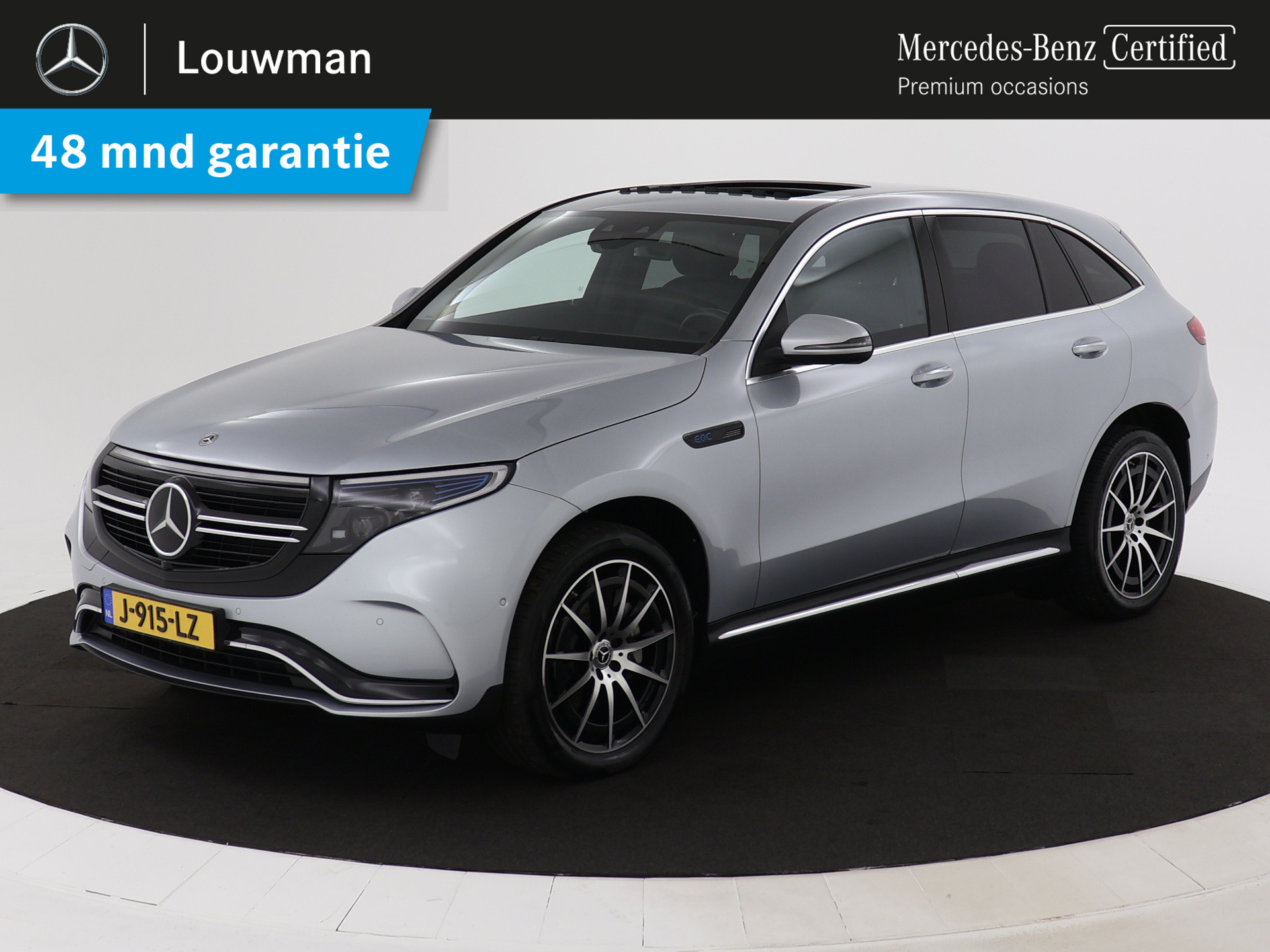 Mercedes-Benz EQC 400 4MATIC Business Solution AMG 80 kWh | Schuifdak | Distronic | DAB | Keyless go | Inclusief 24 MB Premium Certified garantie voor Europa.