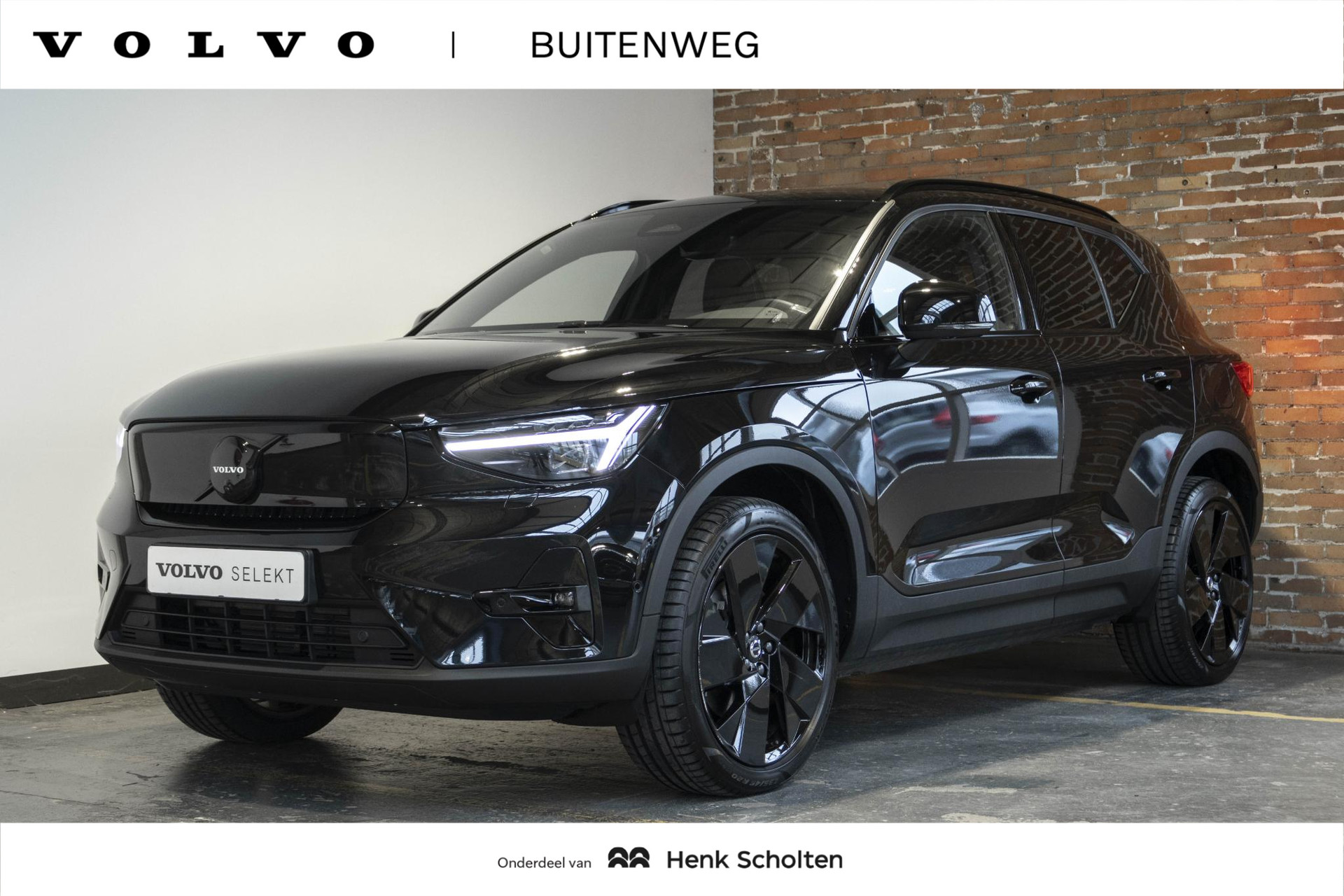 Volvo EX40 Single Motor Plus Black Edition 70 kWh | Google infotainment | Parkeercamera | Parkeersensoren voor + achter | Warmtepomp | Adaptive cruise control | Stoel en stuurwielverwarming | BLIS | Comfortstoelen |