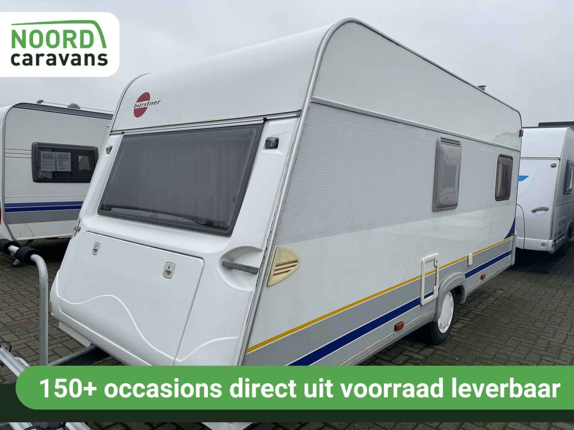 BUERSTNER FUN 435 TS DWARSBED + VOORTENT + FIETSENDRAGER - 2/17