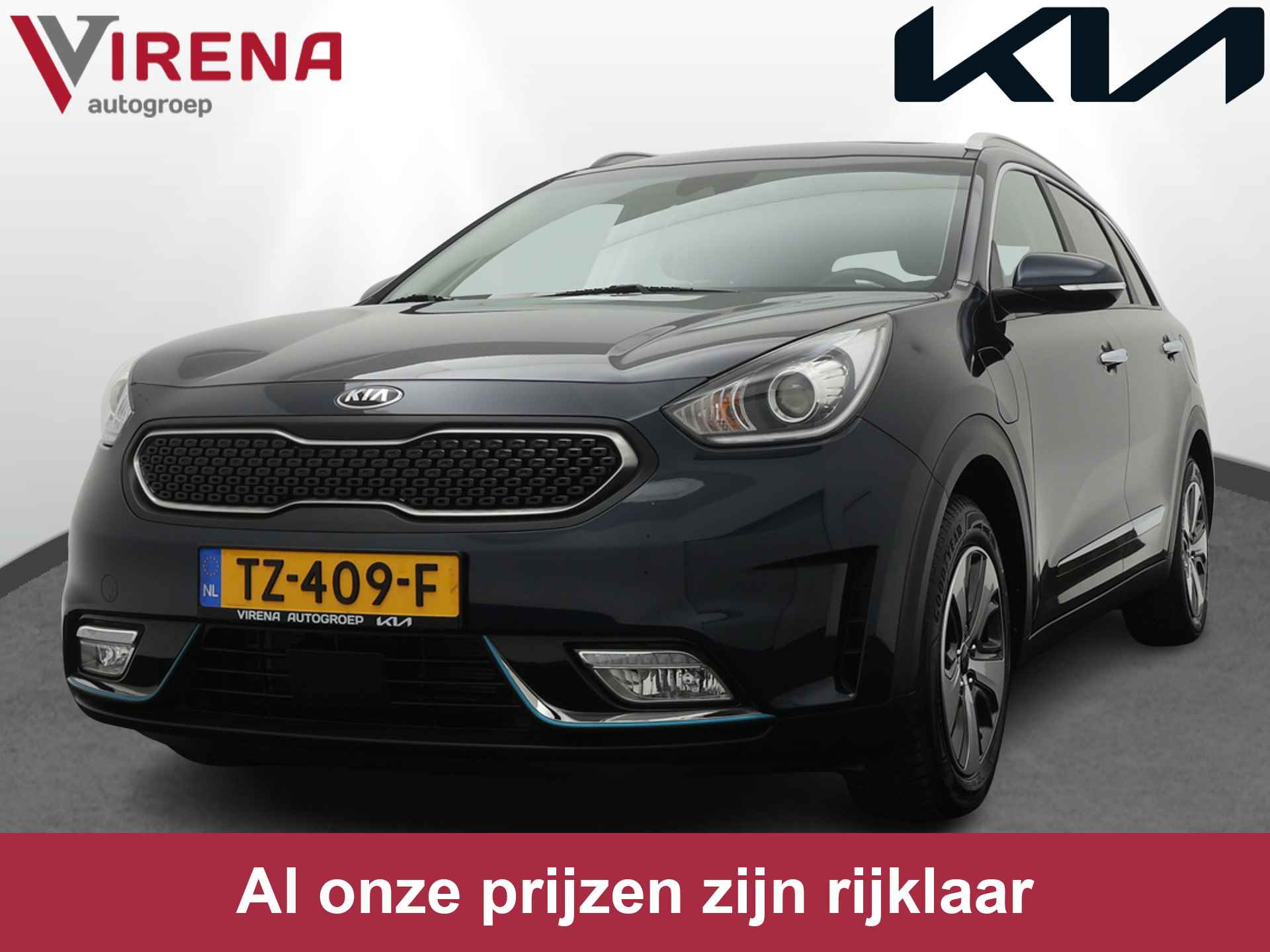 Kia Niro 1.6 GDi PHEV DynamicPlusLine - Lederen bekleding - Navigatie - Stoelverwarming - Climate Control - Fabrieksgarantie tot 11-2025