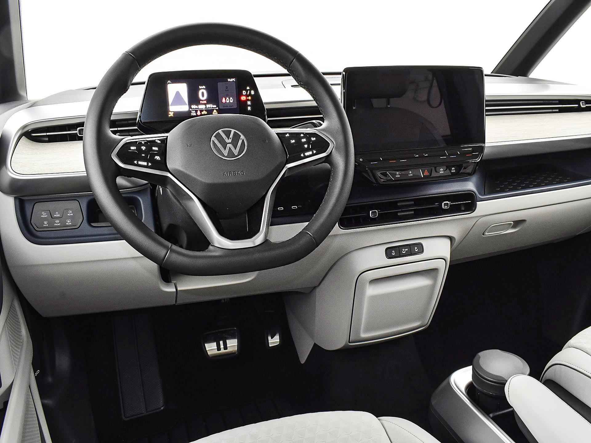 Volkswagen ID. Buzz Pro Advantage Elektromotor 150 kW / 204 pk Electr. aandrijving · Assistance pakket · Design pakket · Interieur pakket · Multimedia pakket · Open & Close pakket plus · voorstoelen verwarmbaar · - 23/40