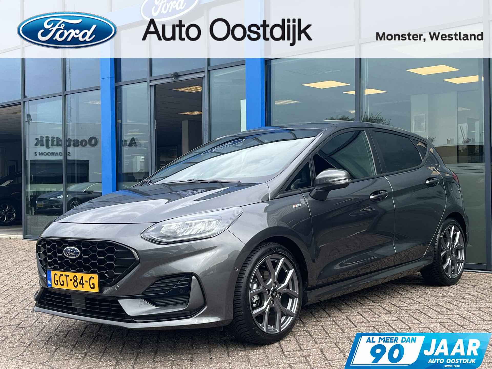 Ford Fiesta 1.0 EcoBoost ST-Line 100PK Winterpack Camera Adaptieve Cruise Climate Keyless Carplay-Navi Privacy Glass Full LED 17* Inch Velgen *Sportief* - 1/34