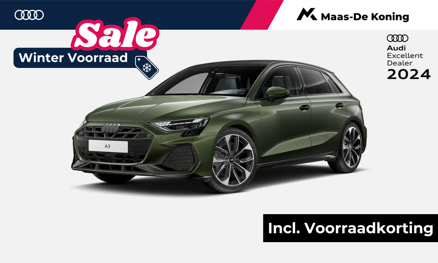 Audi A3 Sportback 35 TFSI S edition 150 PK · Panorama dak · Ass.pakket rijden en Parkeren · Sonos sound system ·