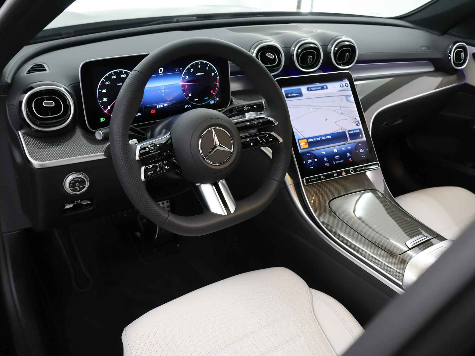 Mercedes-Benz C-klasse Estate 180 AMG Line | Panoramadak | Nightpakket incl 19'' | memory pakket | achteruitrijcamera | Led-koplampen | Nevagrijs interieur - 24/44