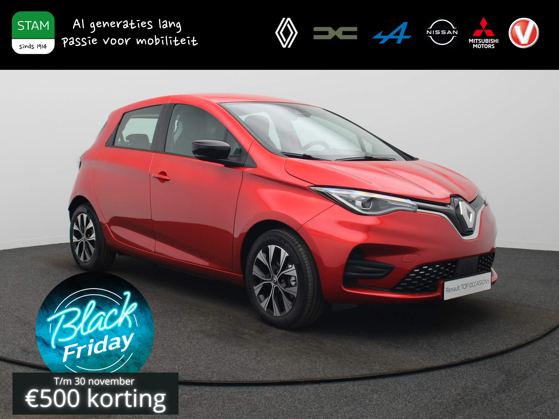 Renault ZOE R135 Evolution 52 kWh KOOPBATTERIJ Climate | Navi | Parksens.