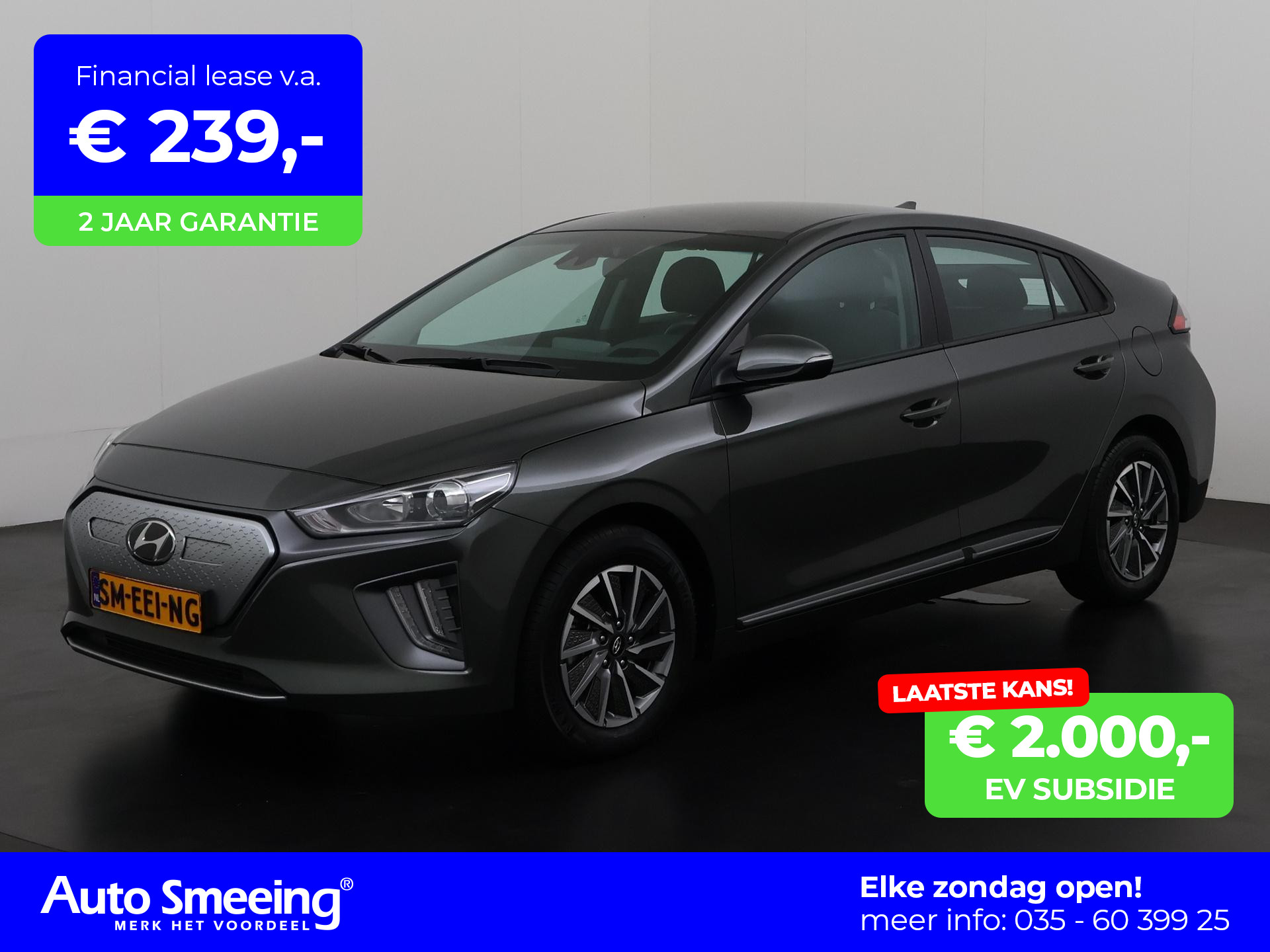 Hyundai IONIQ EV 38 kWh | 17395 na subsidie | Carplay | Zondag Open!