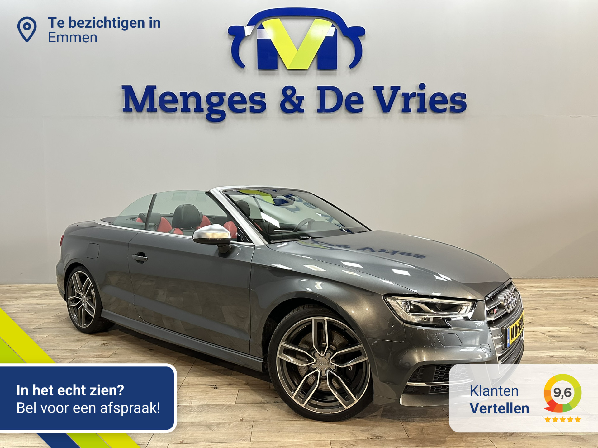 Audi A3 Cabriolet 2.0 TFSI S3 quattro Pro Line Plus NL Auto | Airco ECC | LED | Virtual | B&O | Leer | Nekverwarming | Camera | 19" velgen | Navigatie | Cruise Control | Isofix | NAP |