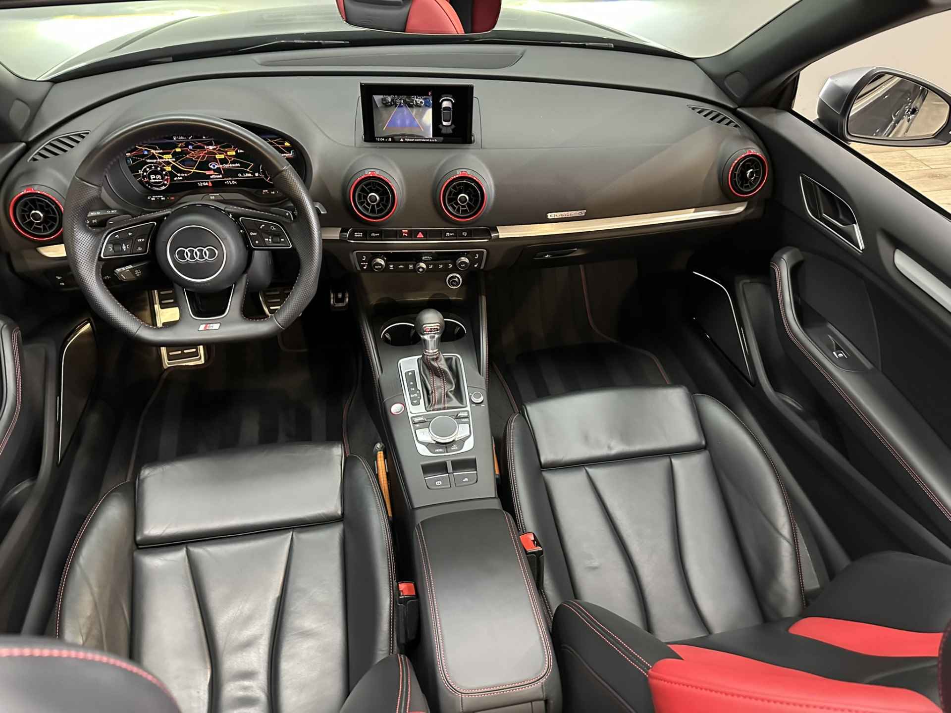 Audi A3 Cabriolet 2.0 TFSI S3 quattro Pro Line Plus NL Auto | Airco ECC | LED | Virtual | B&O | Leer | Nekverwarming | Camera | 19" velgen | Navigatie | Cruise Control | Isofix | NAP | - 35/52