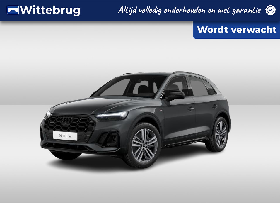 Audi Q5 50 TFSI e 299pk S Line | Nieuw 84k | Panoramadak | Trekhaak | Tour + City + Parking | Matrix | Optiek zwart plus | 20" LM velgen | Stoelverwarming