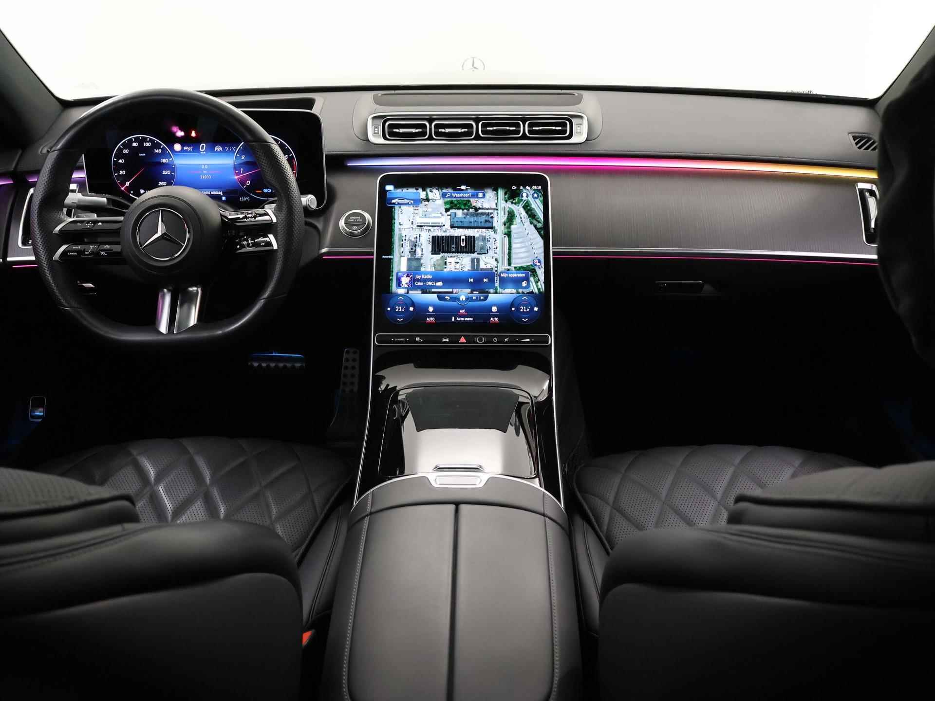 Mercedes-Benz S-klasse 500 4MATIC AMG Line | Luchtvering|  Panoramadak | Stoelventilatie | Massagestoelen | Adaptieve Cruise | Burmester | Sfeerverlichting | Head UP display | 360 camera | Sluitbekrachtiging | - 9/48