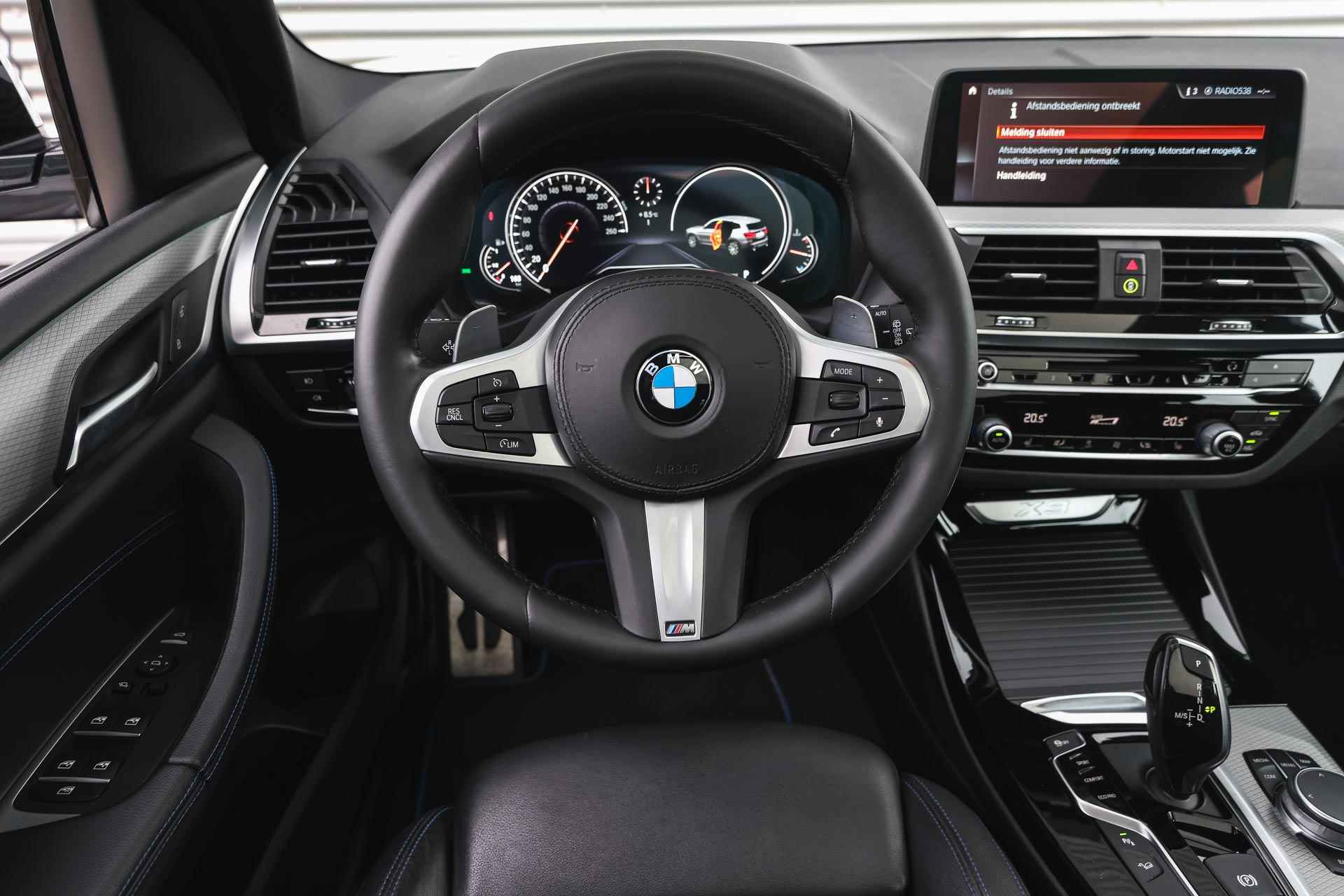 BMW X3 xDrive20i High Executive M Sport Automaat / Panoramadak / Sportstoelen / LED / Head-Up / Navigatie Professional / Stoelverwarming / M Sportonderstel - 11/32