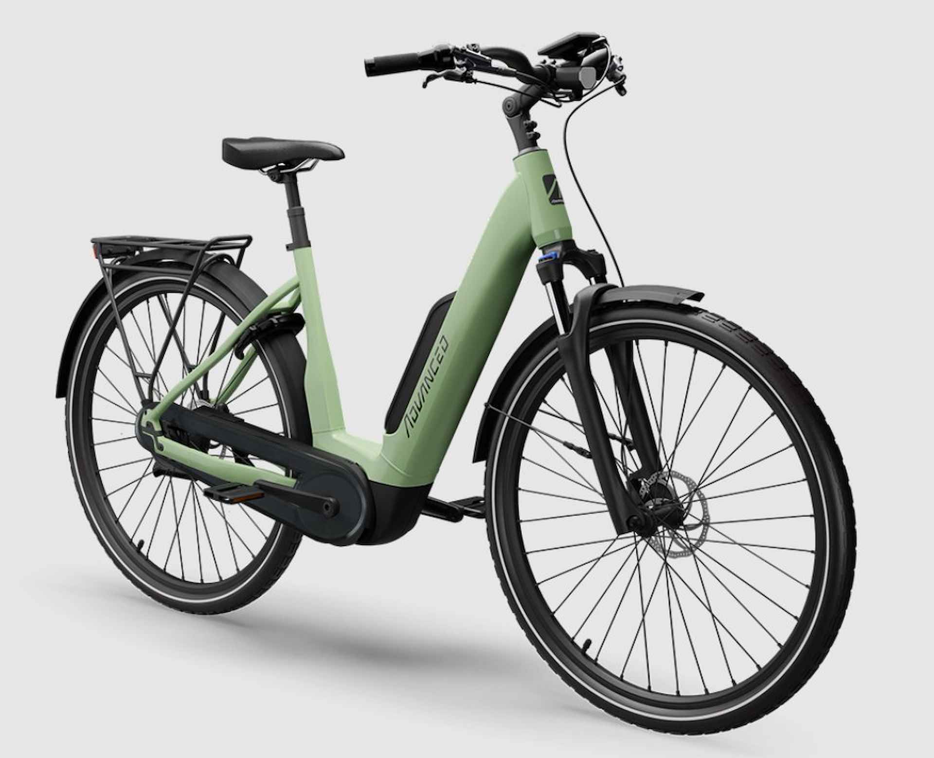 Advanced Ebike Das Original TOUR Plus Wave 55 / 545 Wh / Intuvia 100 Lage instap Basil Green Glossy 55cm 2024 - 2/4