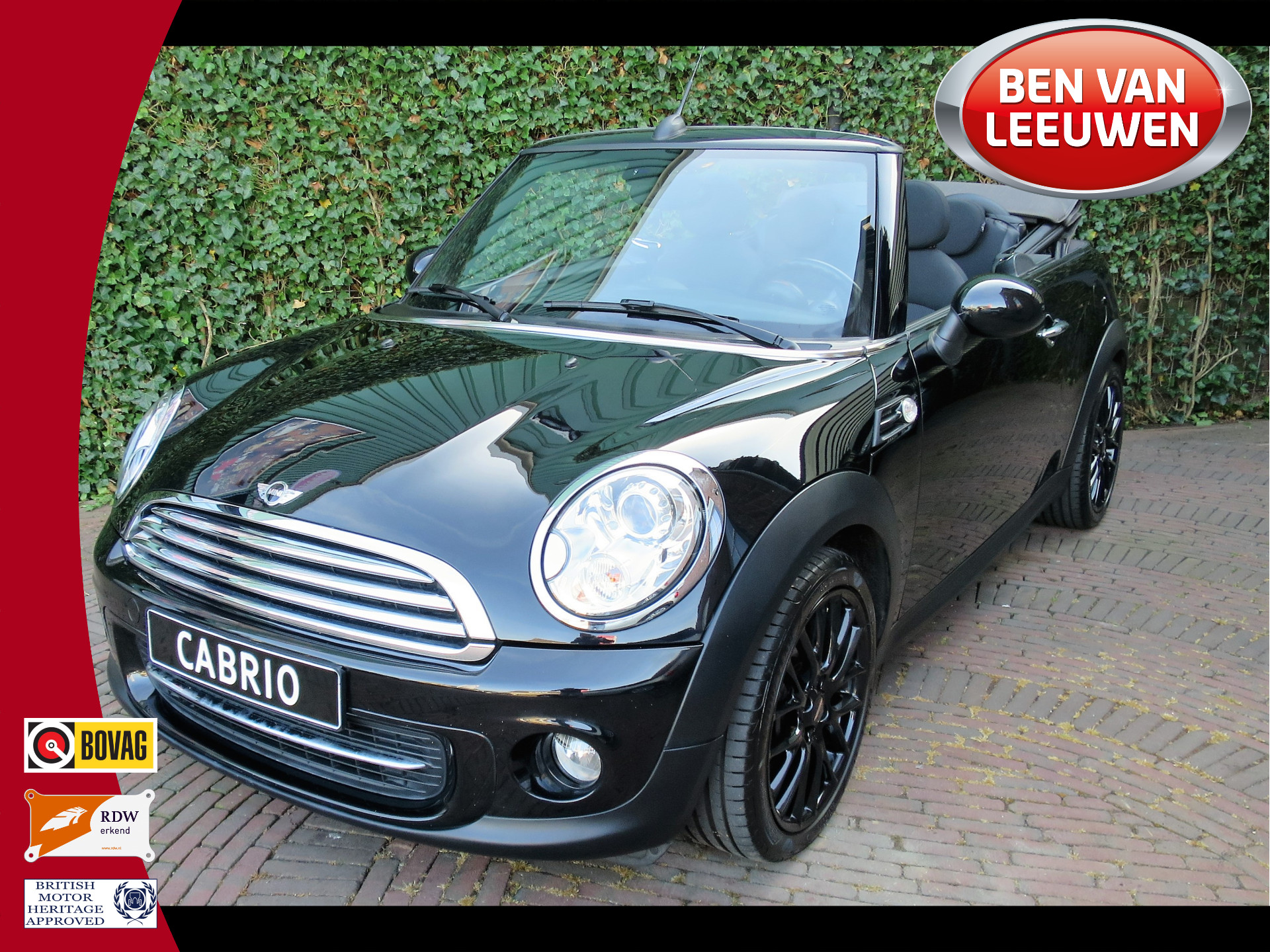 MINI Cabrio 1.6 Cooper Chili R57 LCI met Navi, Xenon, Keyless, leer/stof en 17"