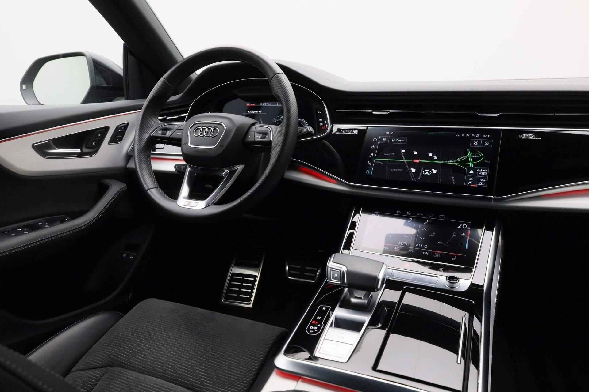 Audi Q8 60 TFSI e 463PK tiptronic quattro Pro Line S Competition | Pano | Trekhaak | ABT 23 inch | HD Matrix LED | HUD | B&O | 360 Camera | Leder/alcantara | Stuur-/stoelverwarming - 37/57