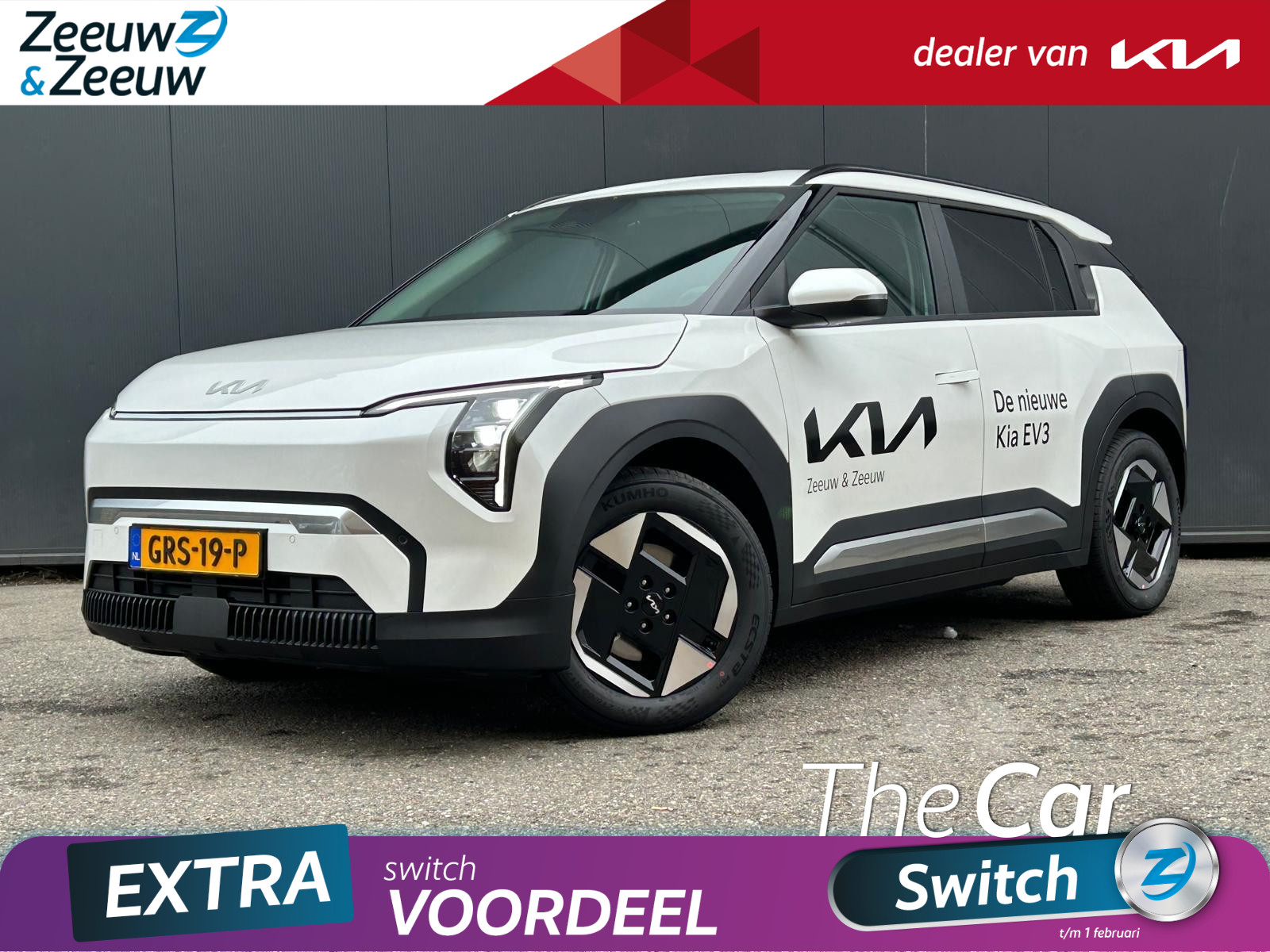 Kia EV3 Plus Single Motor 150KW LR nu te bestellen | Dodehoekassistentie | Privacy Glass | Stoel- en stuurwielverwarming | Digital Key 2.0 | V2L | prijs inclusief actiekorting