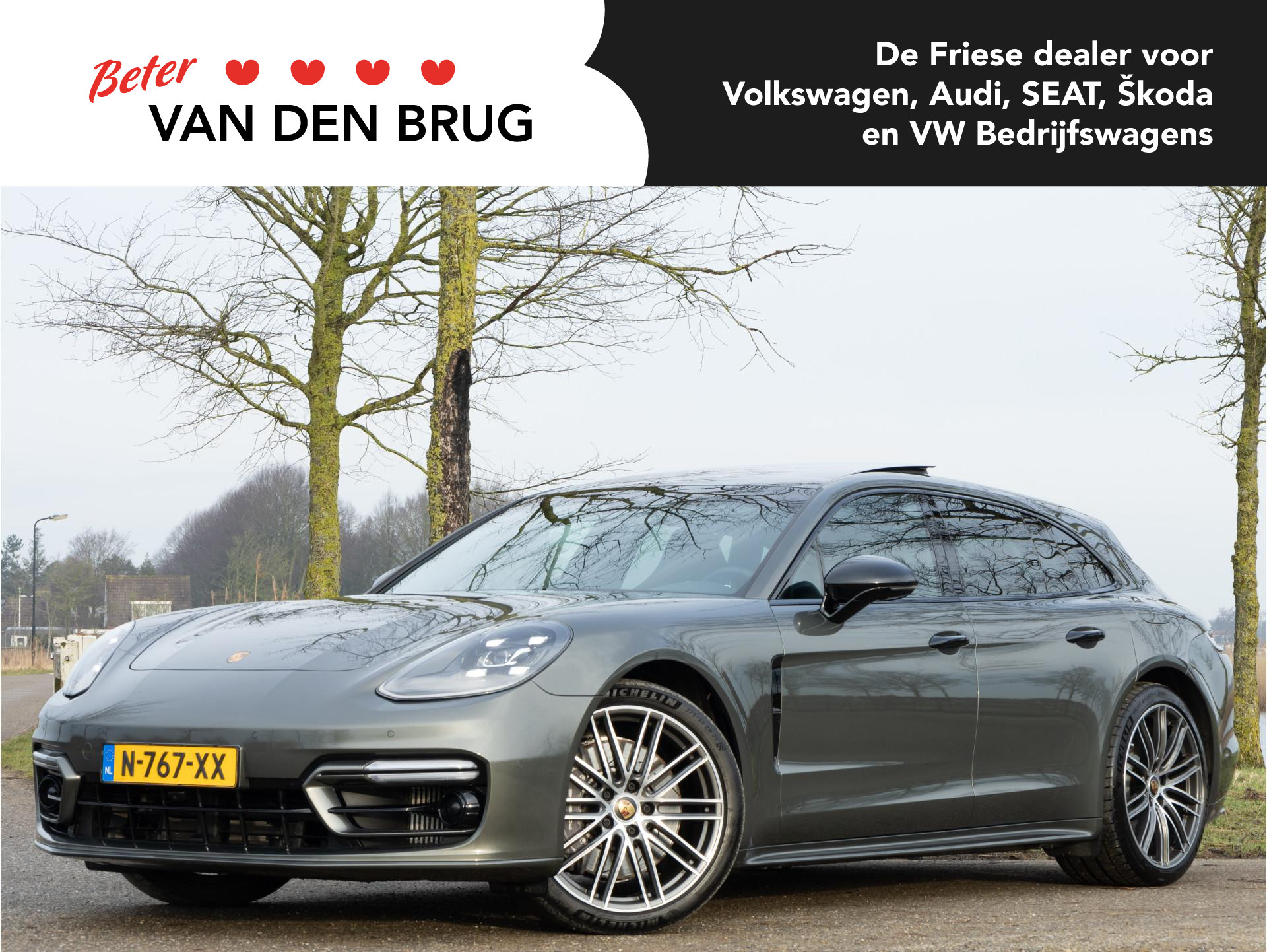 Porsche Panamera Sport Turismo 2.9 4 E-Hybrid 461 PK | LED | Panoramadak | Sportuitlaat |  Sport Chrono | Bose | Softclose | Adaptieve Cruise Control |