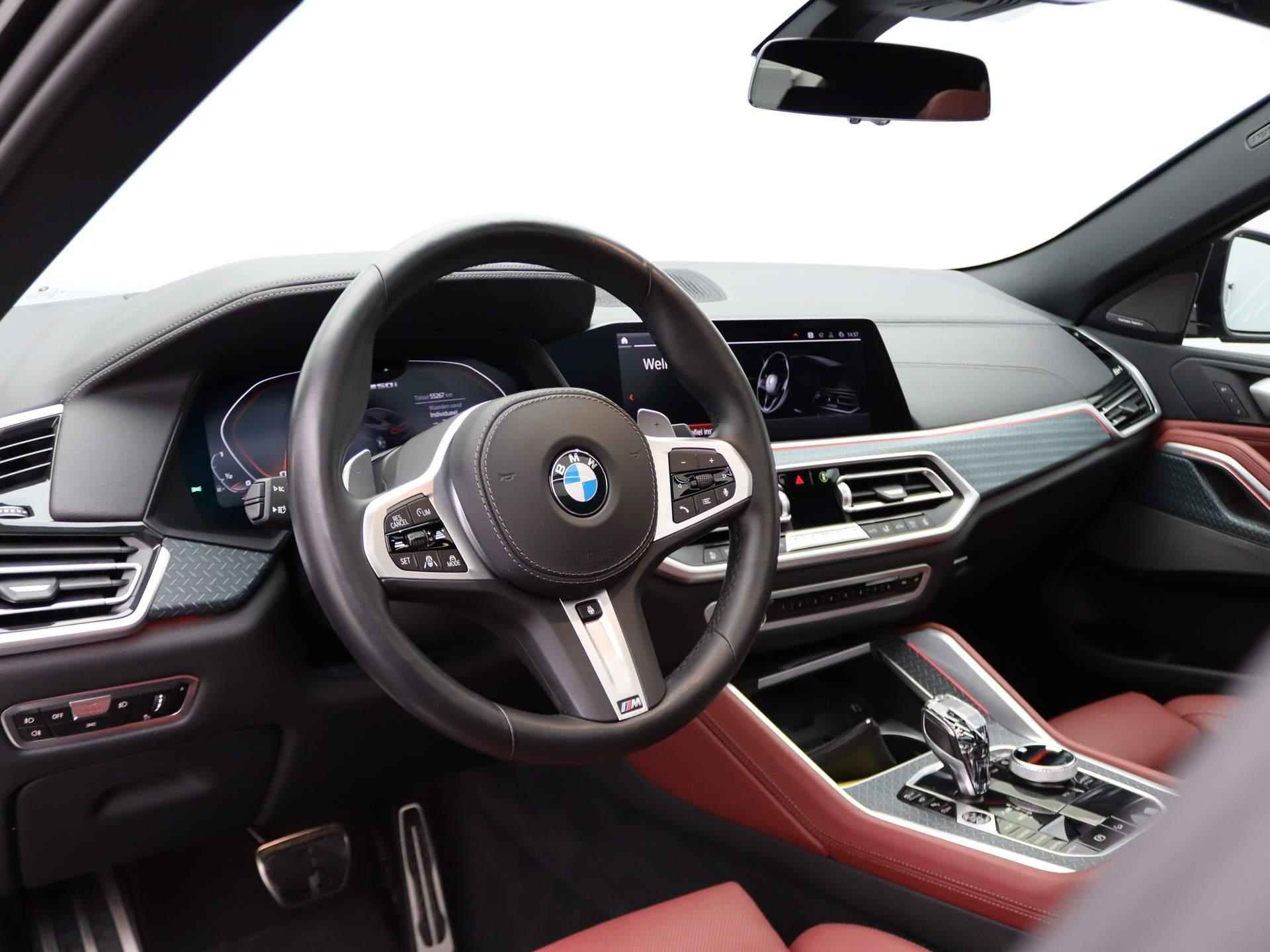 BMW X6 M50i  High Executive | M Sportuitlaat | Comfort Access | Soft Close | Panorama-Glasdak Sky Lounge | Driving Assistant Professional | Laserlicht | Head-Up Display | Harman Kardon | 22'' - 14/36