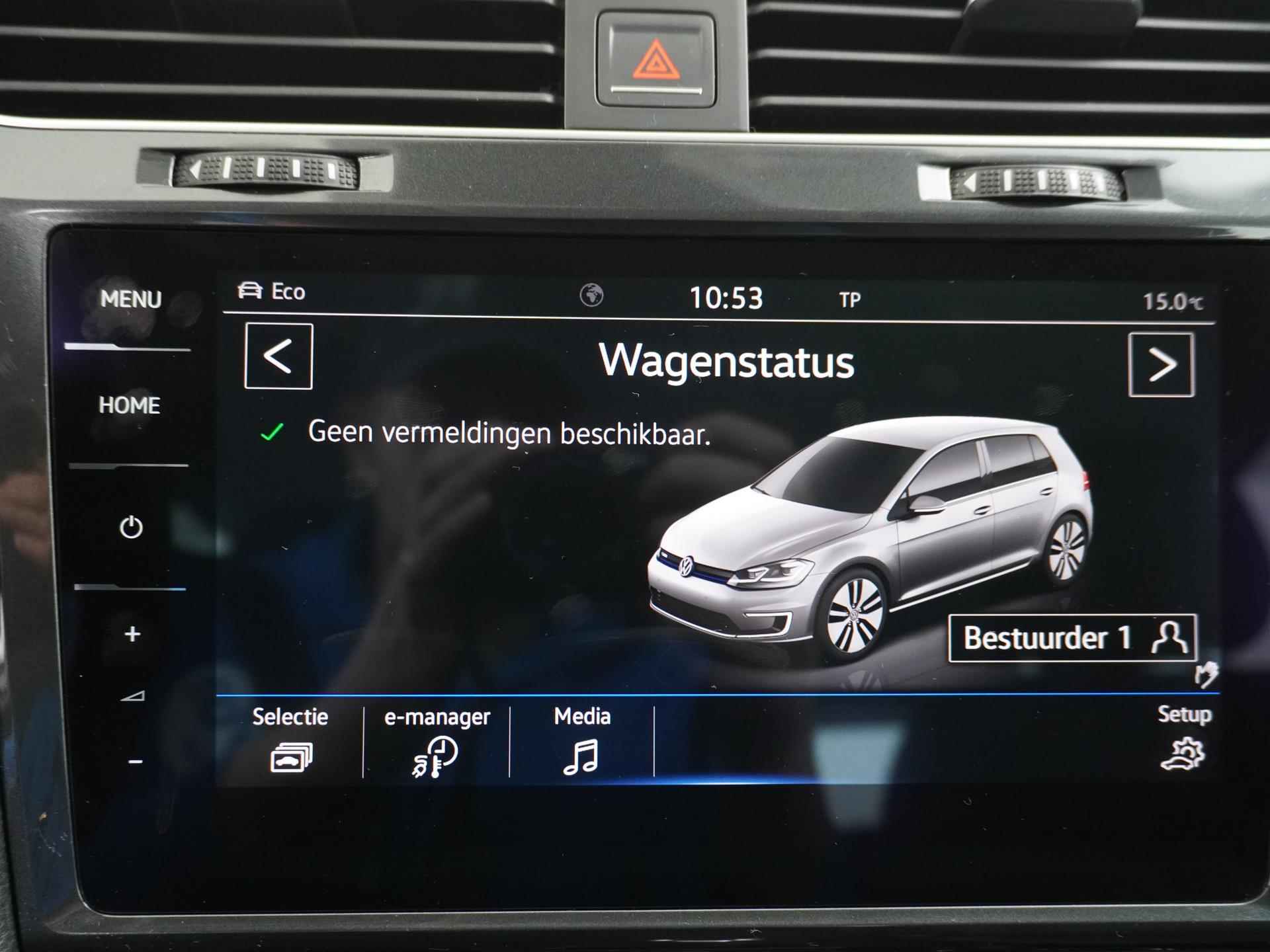 Volkswagen E-Golf E-Golf VAN 16.900 VOOR 14.877 UW EINDEJAARSVOORDEEL: 2.023 | ADAP. CRUISE | RIJKLAAR INCL. 12 MND. BOVAGGARANTIE - 38/47