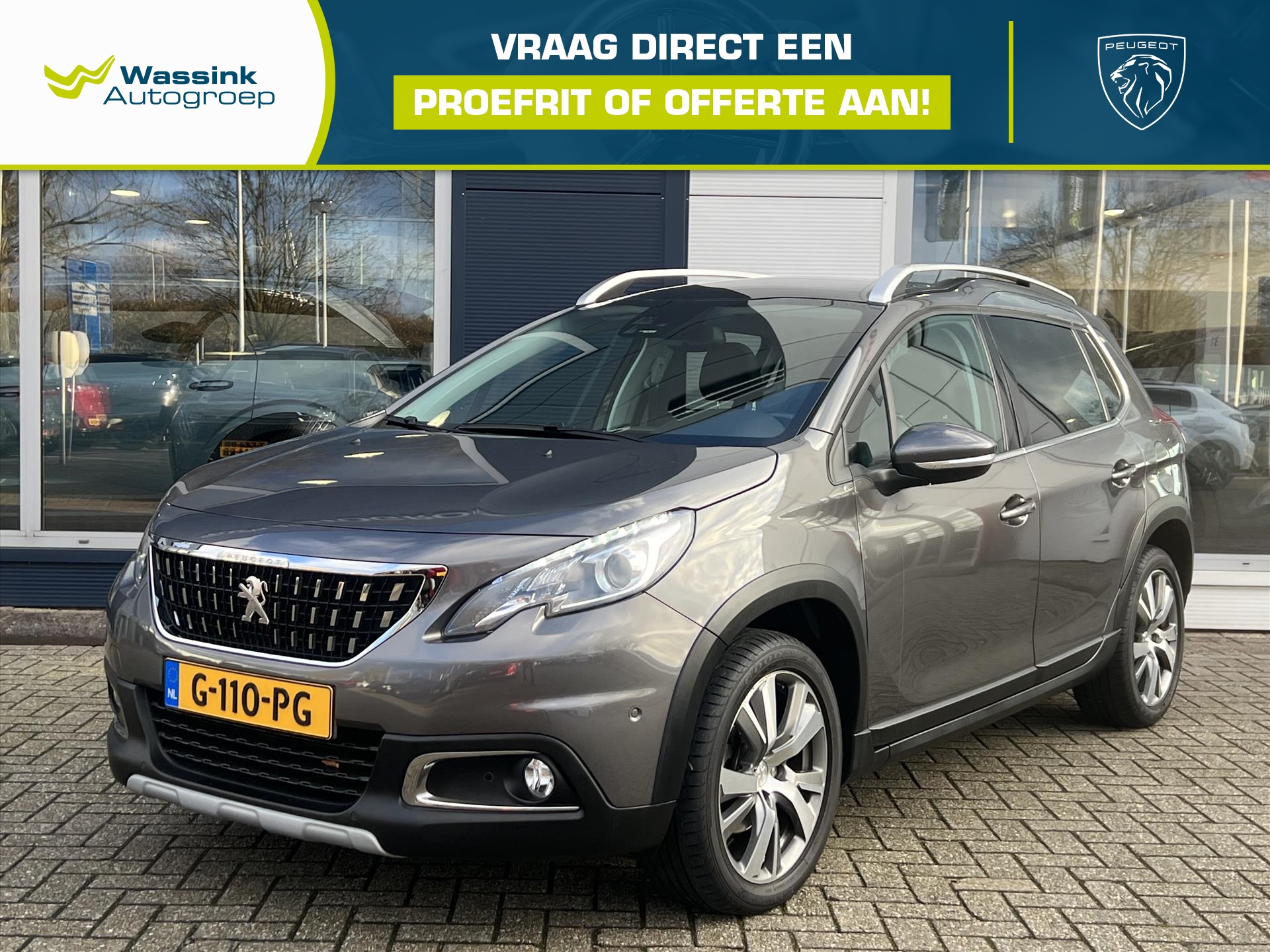 Peugeot 2008 1.2 PureTech 110pkAutomaat Allure Pack | Panorama Dak | Navigatie | Camera achter | Lederen bekleding met stoelverwarming |  Climate Control |