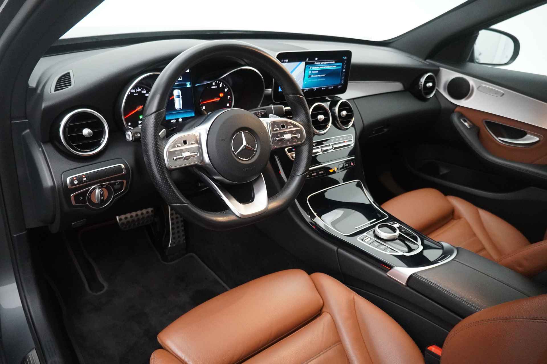 Mercedes-Benz C-Klasse Estate BWJ 1-2019 / 157 PK 180 Business Solution AMG Automaat / VOL!! / Leer / Camera a. Stoelverwarming / Navigatie / Clima / Sportstoelen / - 4/32