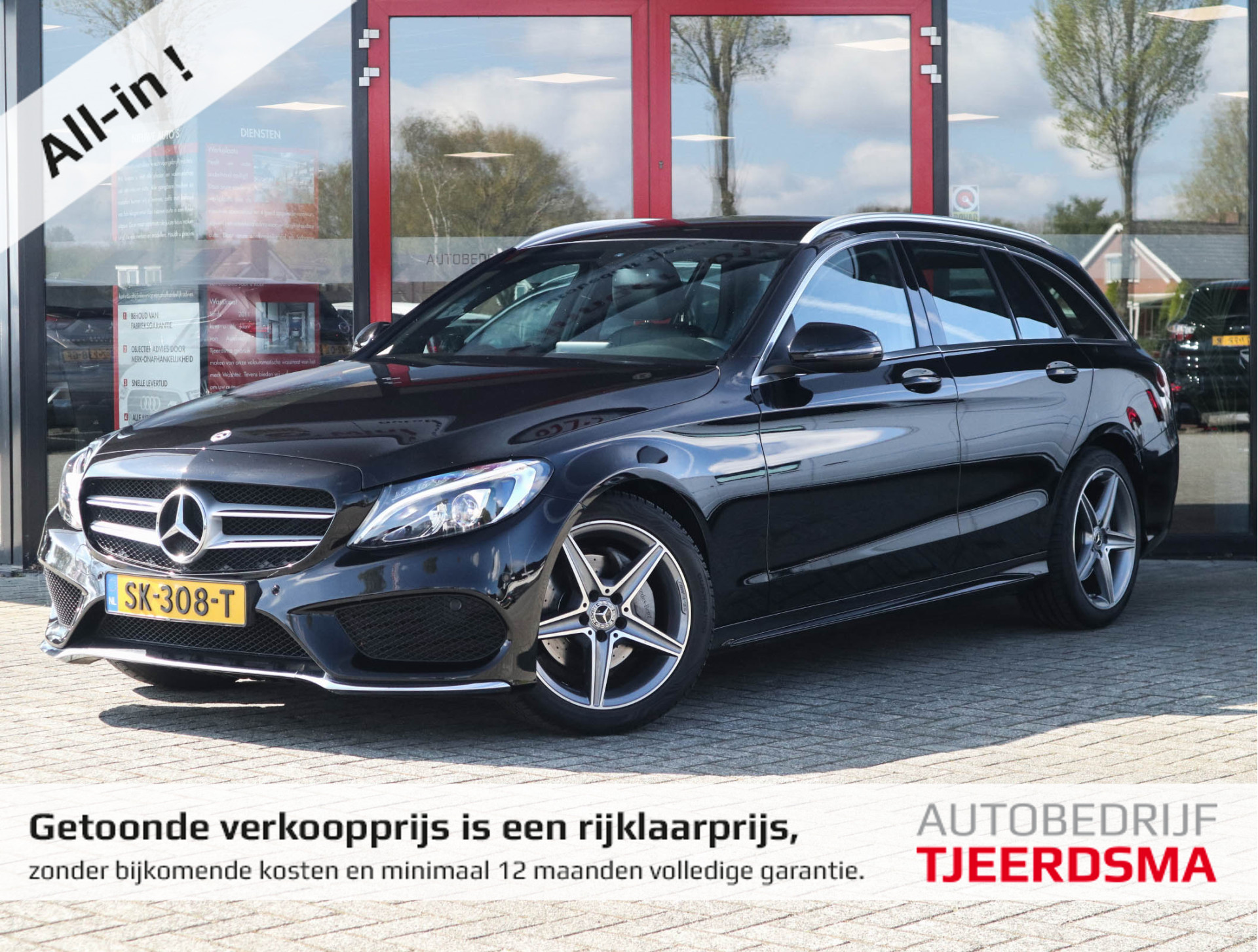 Mercedes-Benz C-Klasse Estate 180 Sport Edition Premium Plus Navi/Clima/Cruise/Leder/Camera bij viaBOVAG.nl