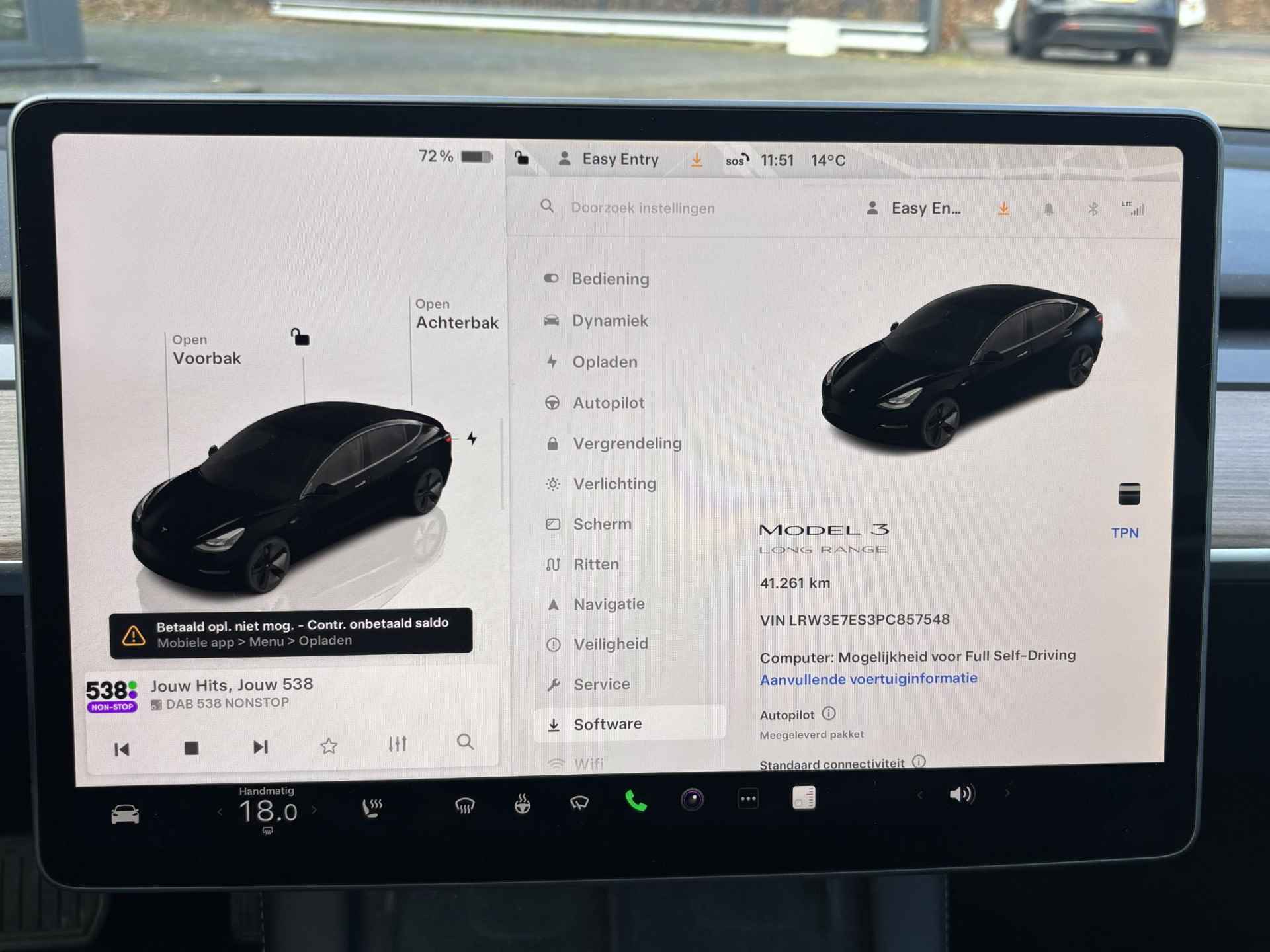 Tesla Model 3 Long Range RWD 75 kWh | LEDER |AUTOPILOT | TESLA GARANTIE T/M 8-2027 - 27/28