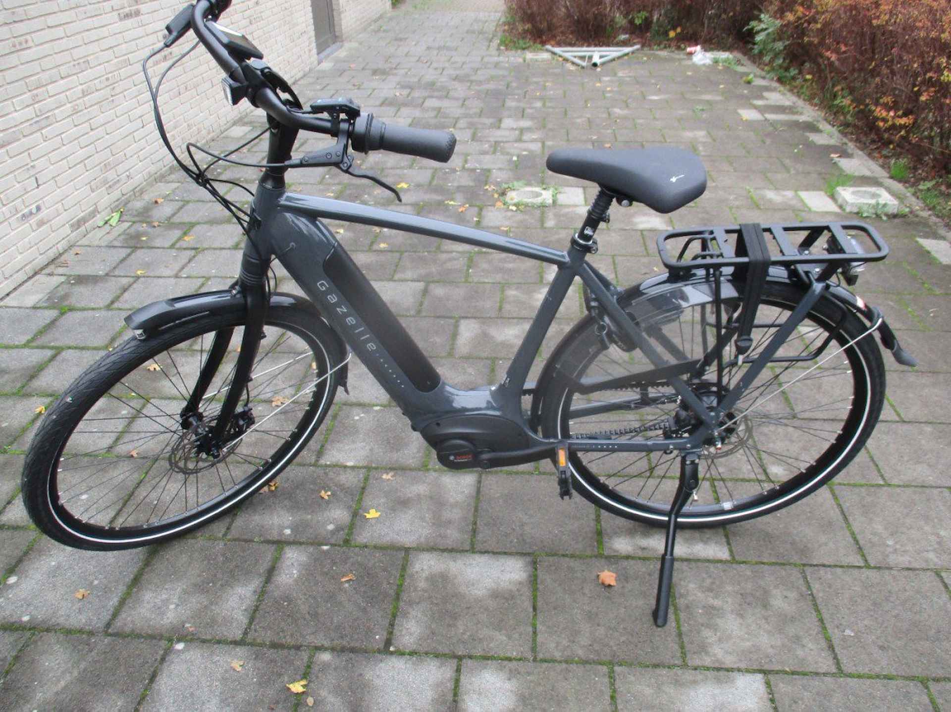 GAZELLE Grenoble C5 HMB (500 WH ACCU DEMO MODEL ) Heren Anthracite Grey Glans 53cm 2023 - 7/15