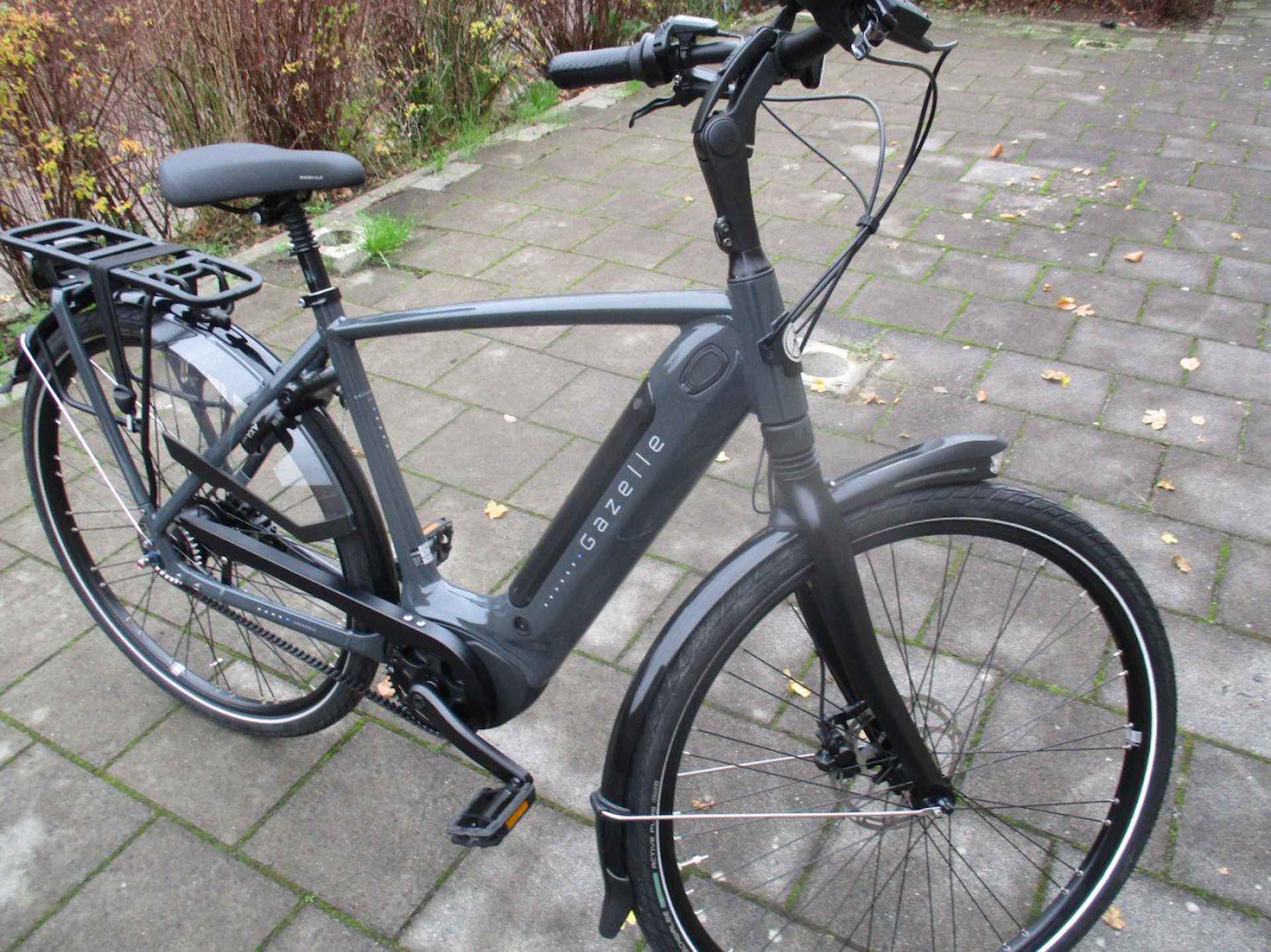 GAZELLE Grenoble C5 HMB (500 WH ACCU DEMO MODEL ) Heren Anthracite Grey Glans 53cm 2023 - 9/15