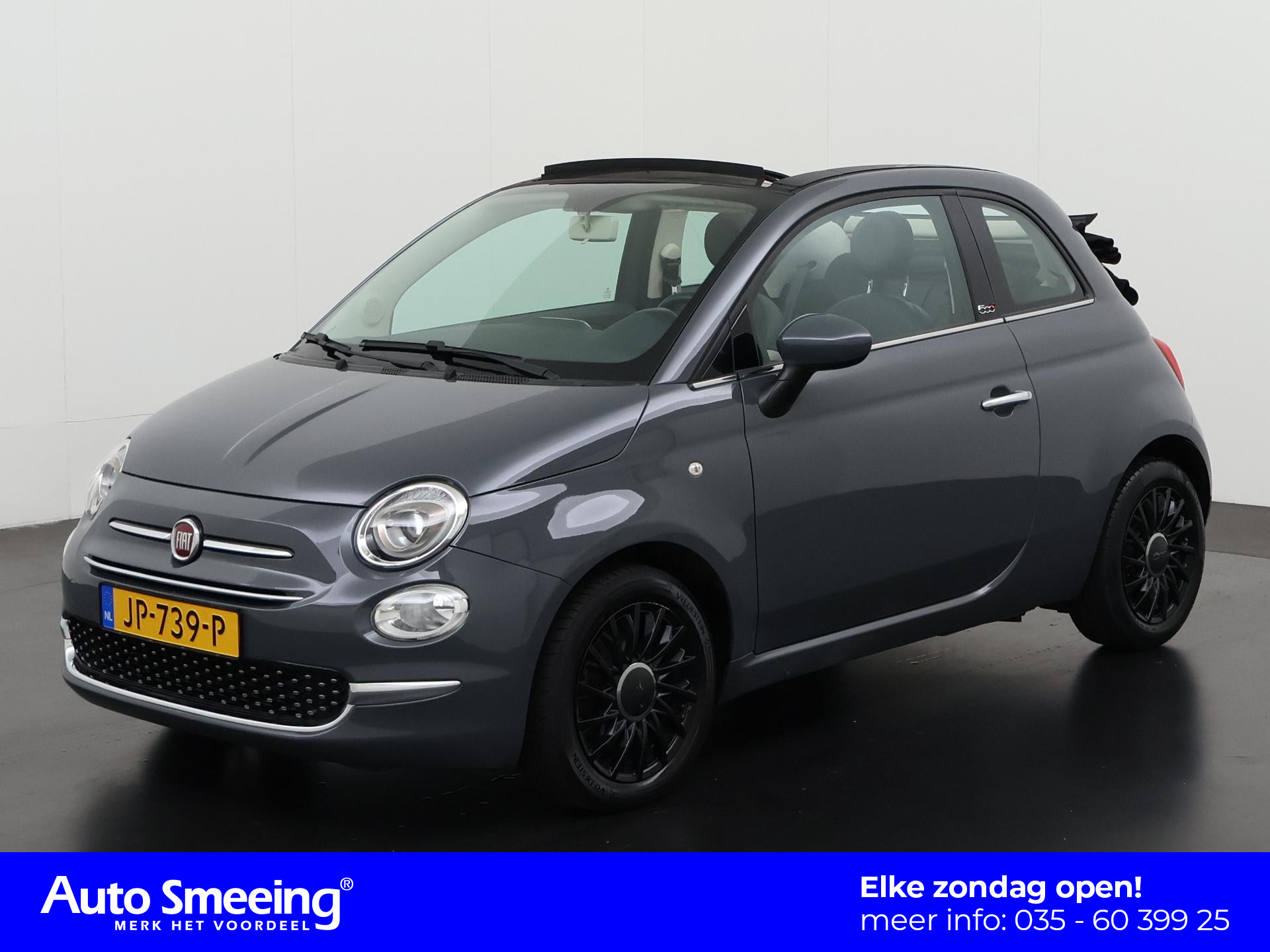 Fiat 500 C 0.9 TwinAir Turbo Lounge | Navigatie | Leder | Lichtmetalen Velgen | Zondag Open!